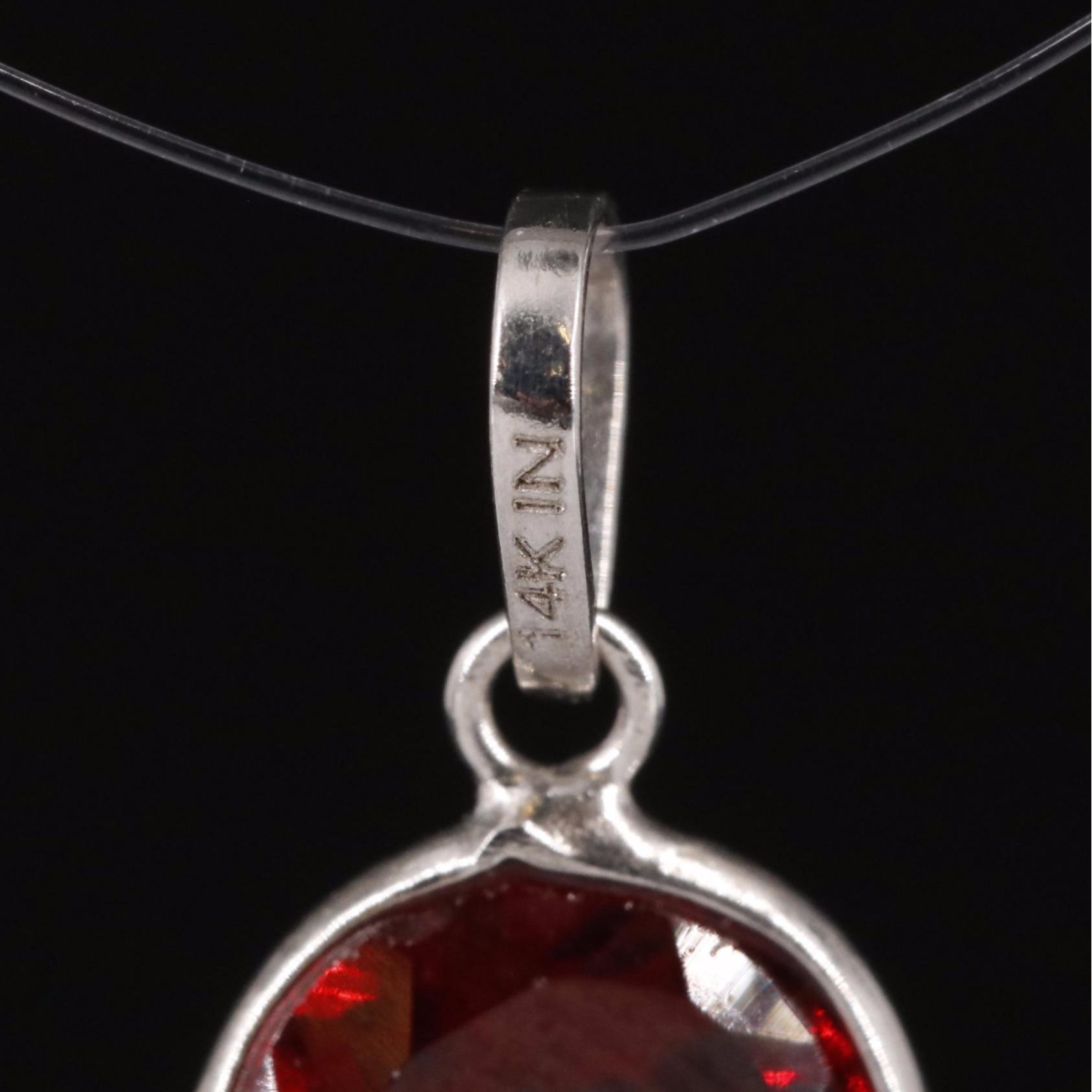 14K Garnet Pendant