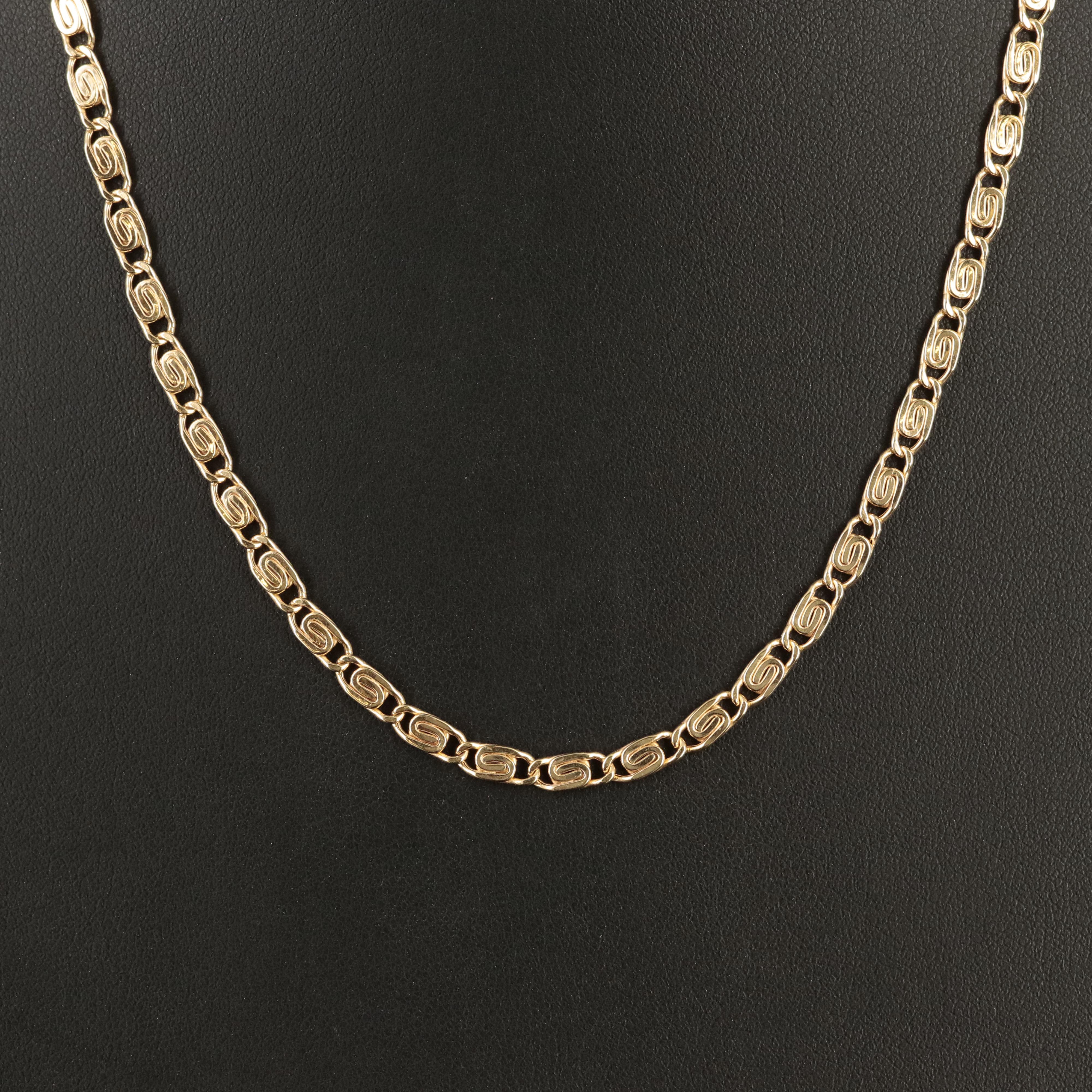 Italian 14K Snail Chain Necklace