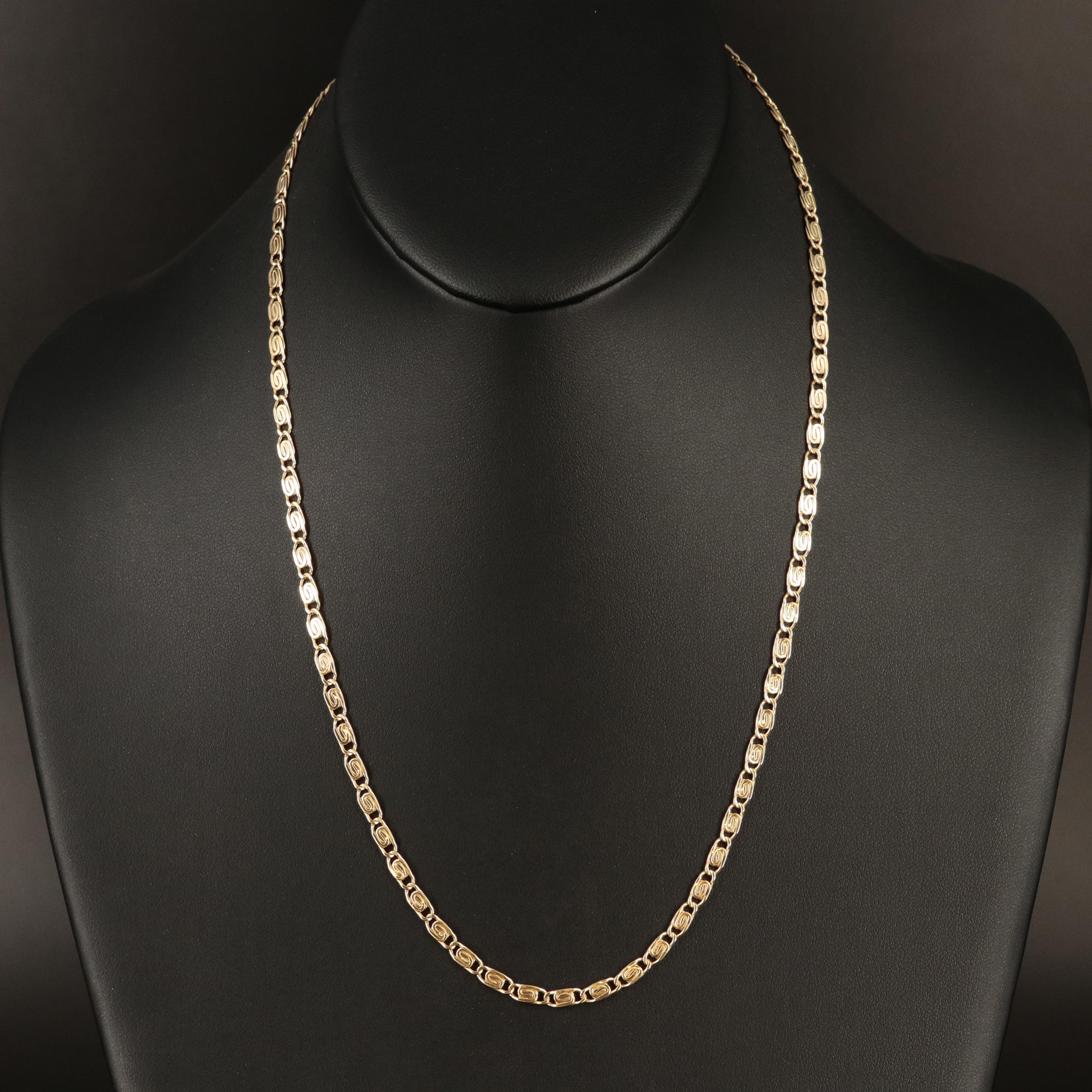 Italian 14K Snail Chain Necklace