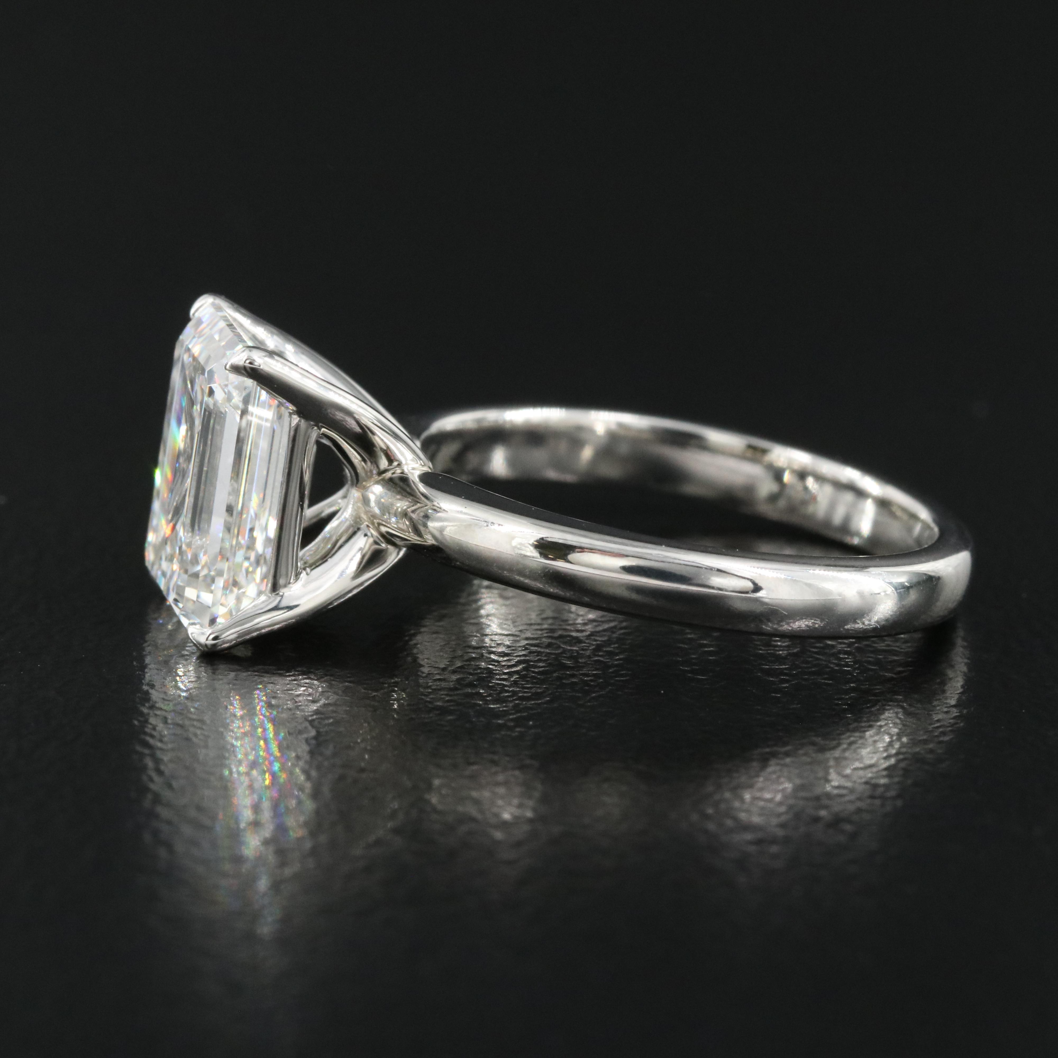 Platinum 2.99 CT Lab Grown Diamond Solitaire Ring