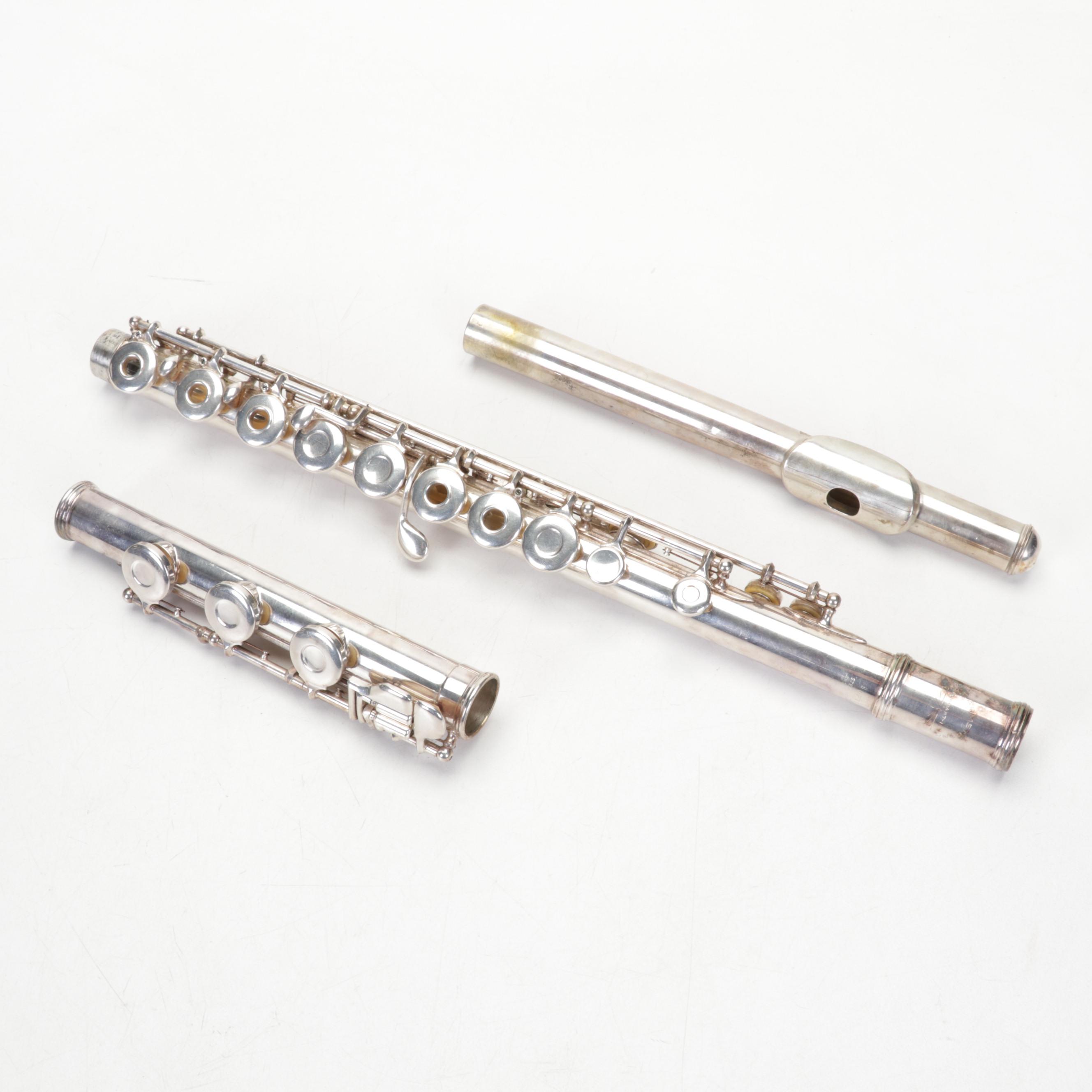 W.T. Armstrong Model 80 Sterling Silver Open Hole Concert Flute with Cases