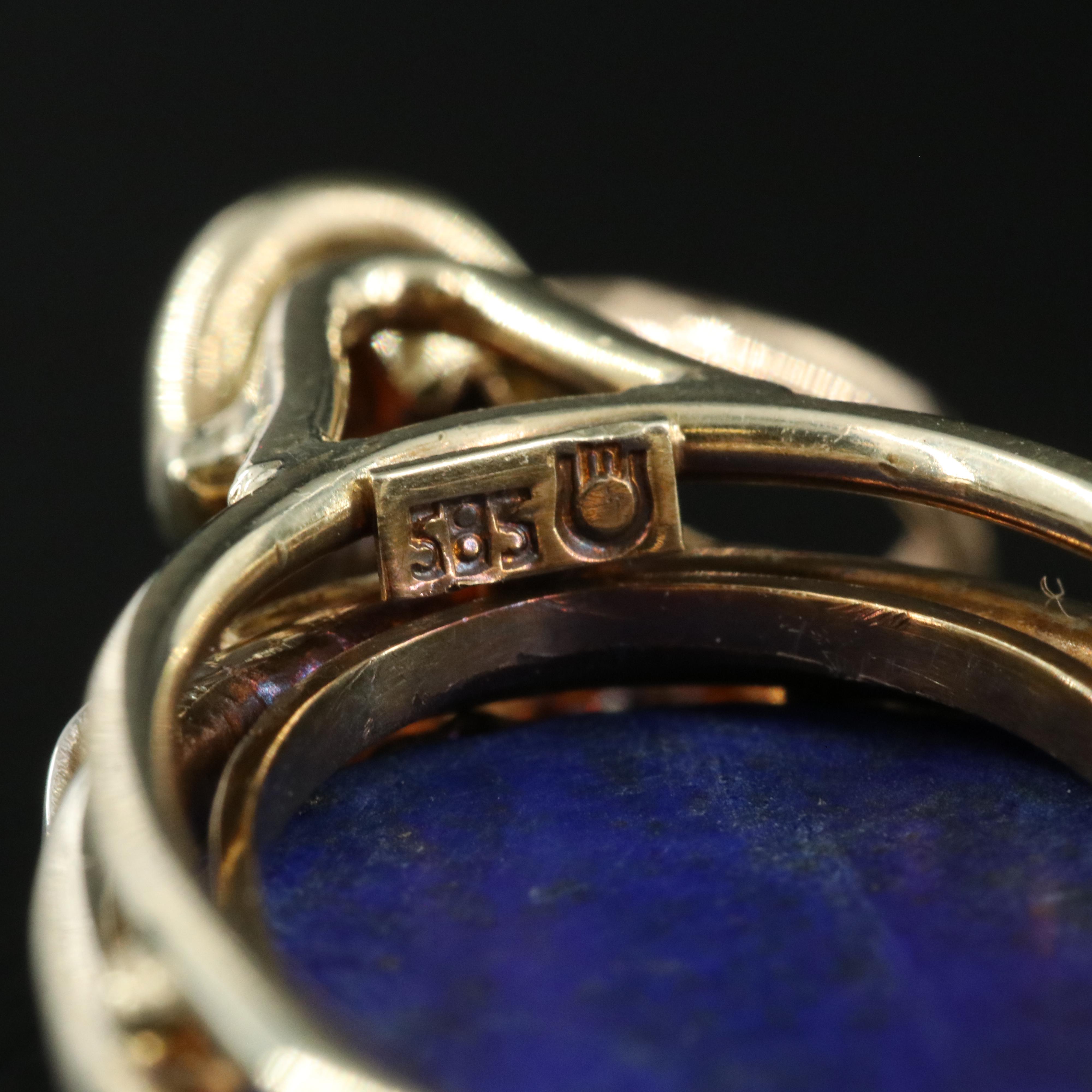 14K Lapis Lazuli Pendant