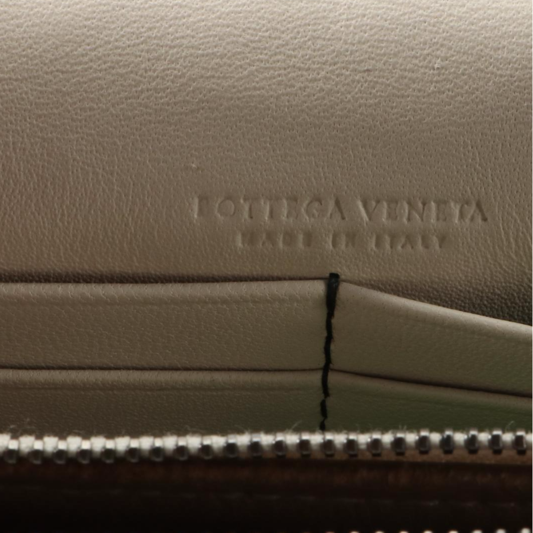 Bottega Veneta Wallet on Chain in Intrecciato and Smooth Nappa Leather with Box