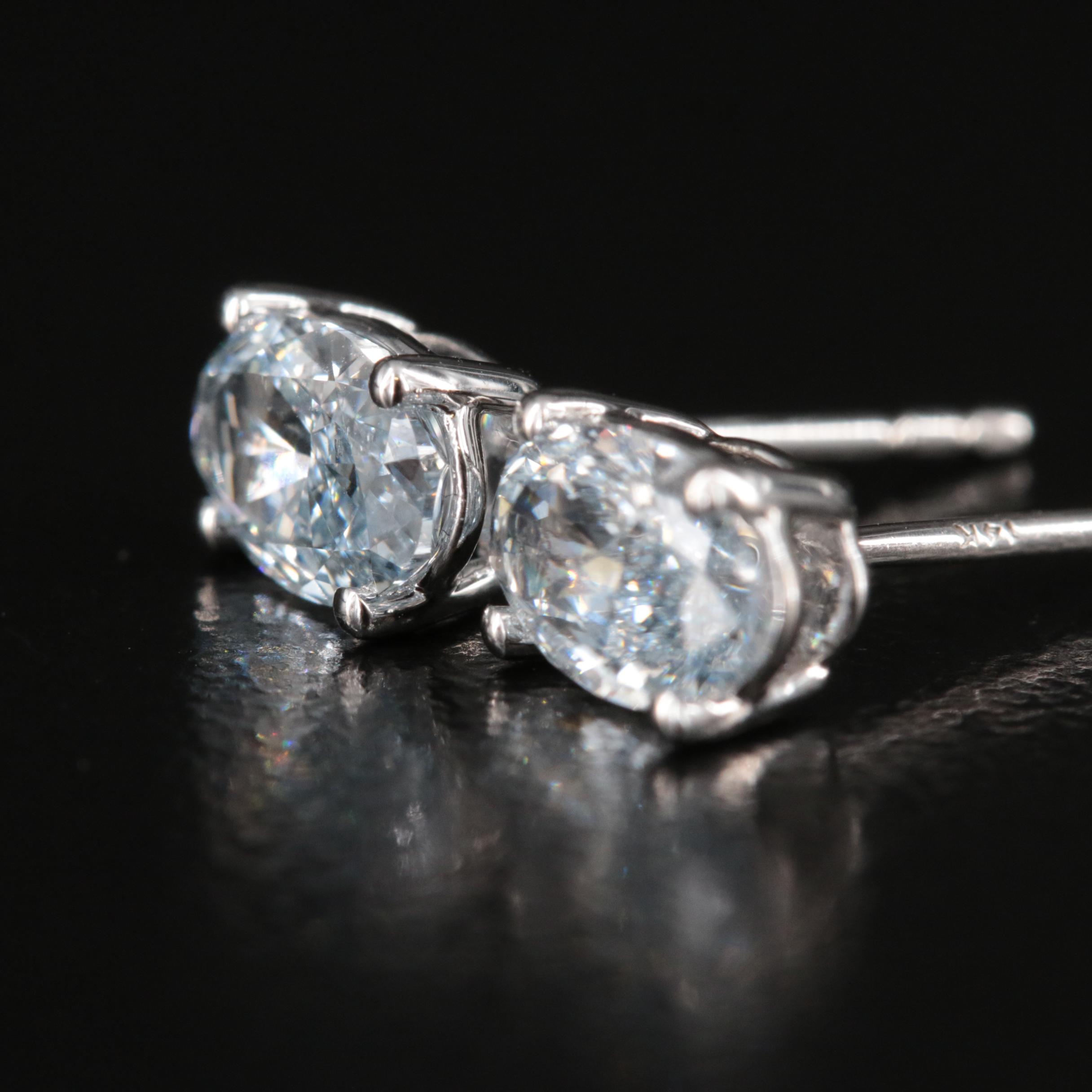 14K 1.04 CTW Lab Grown Diamond Stud Earrings
