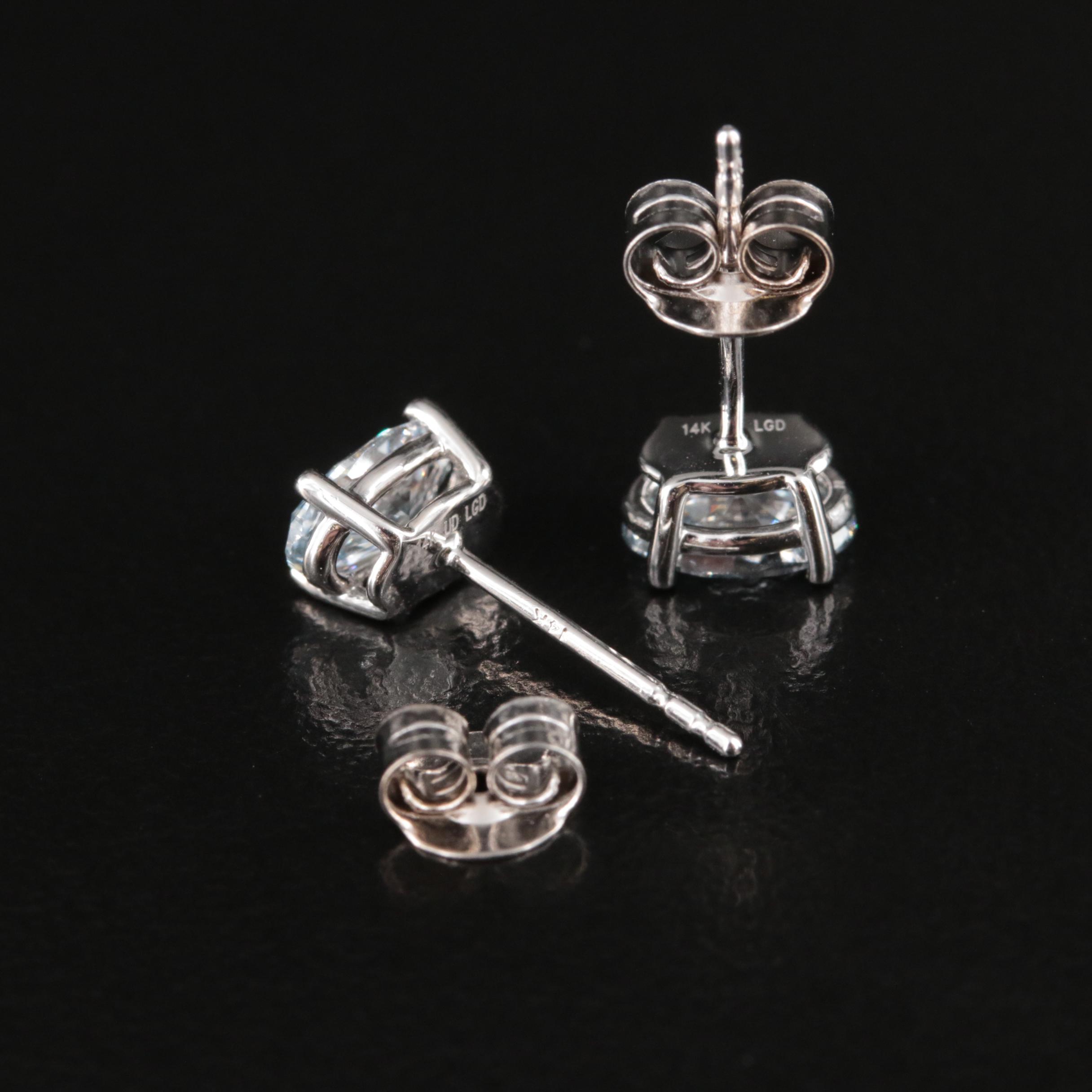 14K 1.04 CTW Lab Grown Diamond Stud Earrings