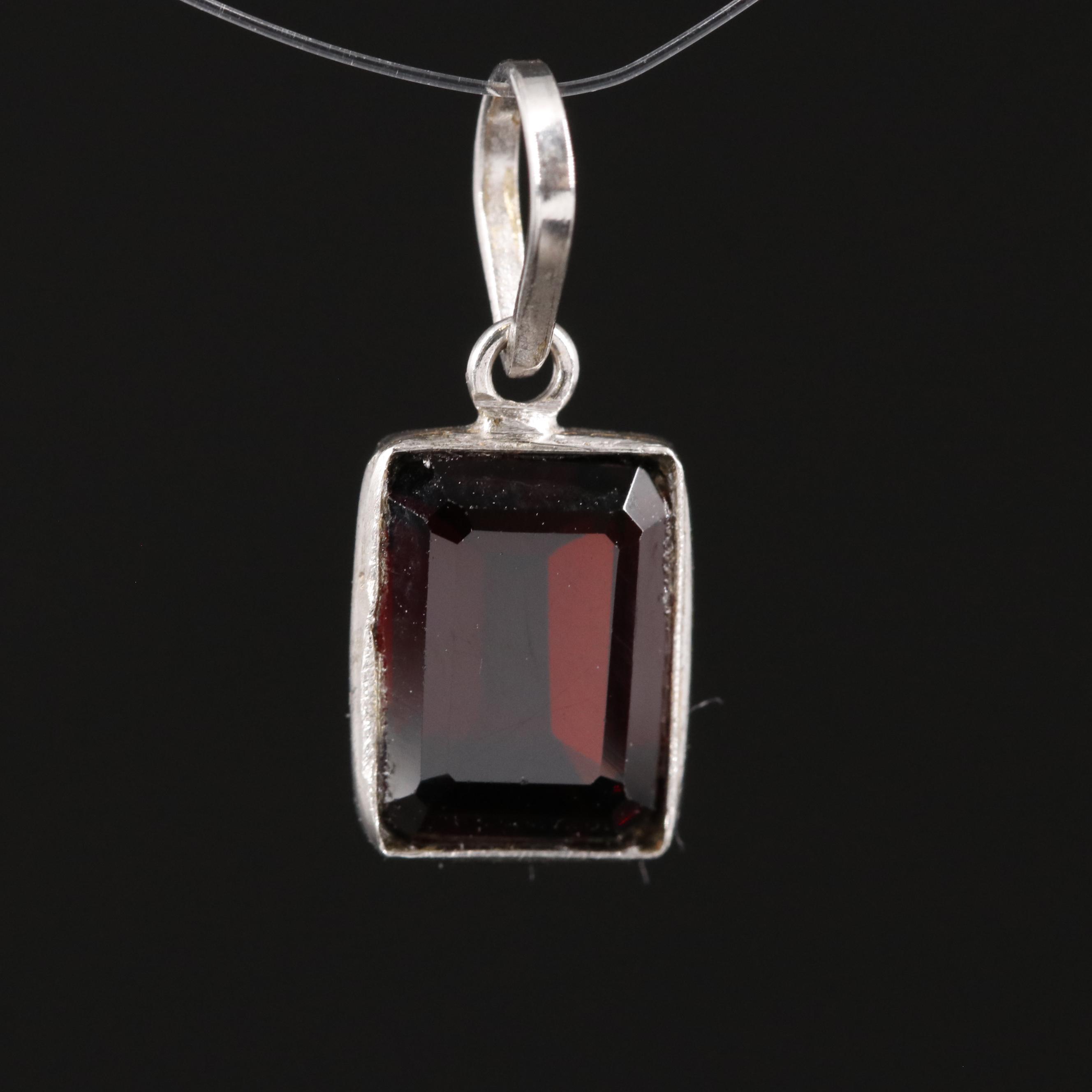 14K Garnet Pendant