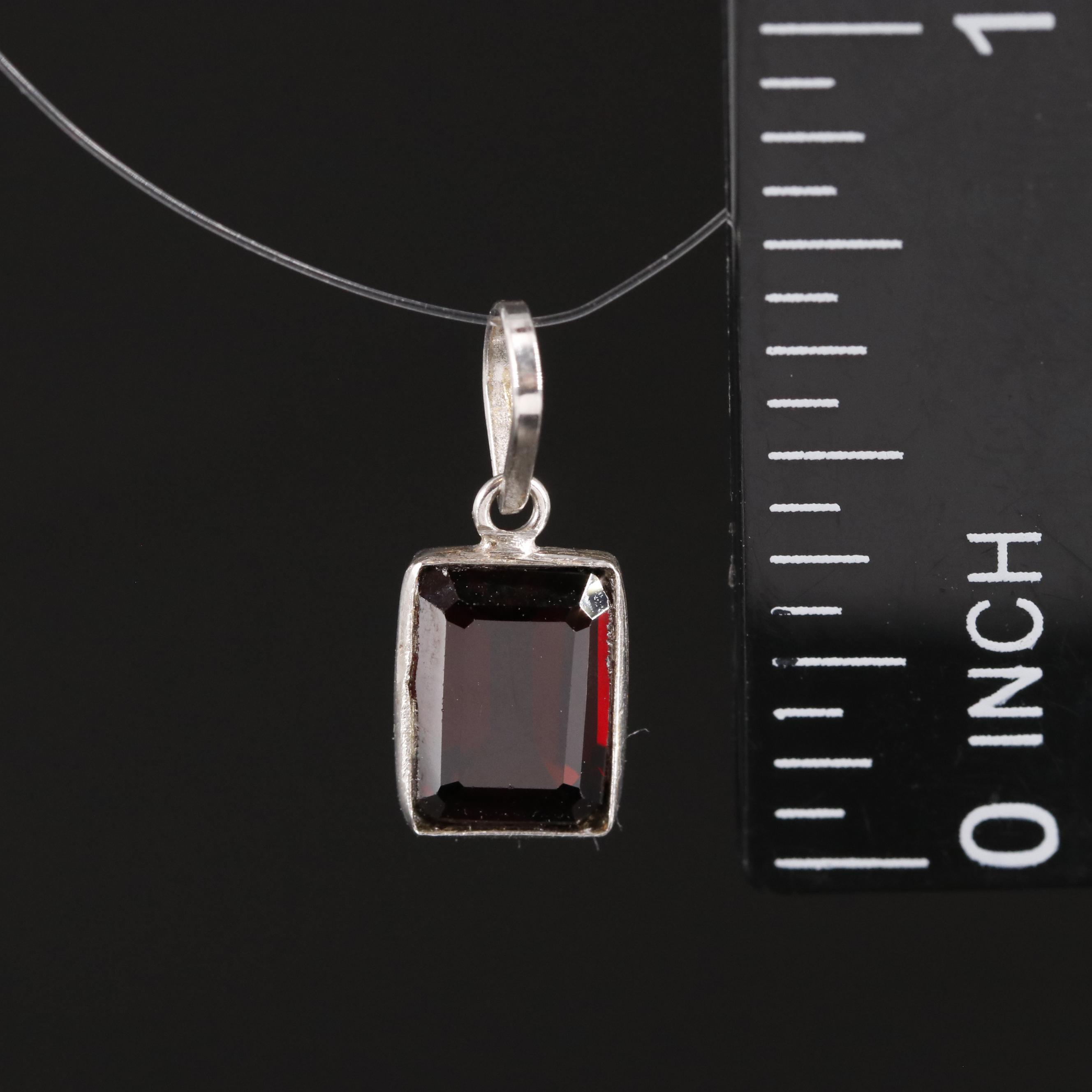 14K Garnet Pendant