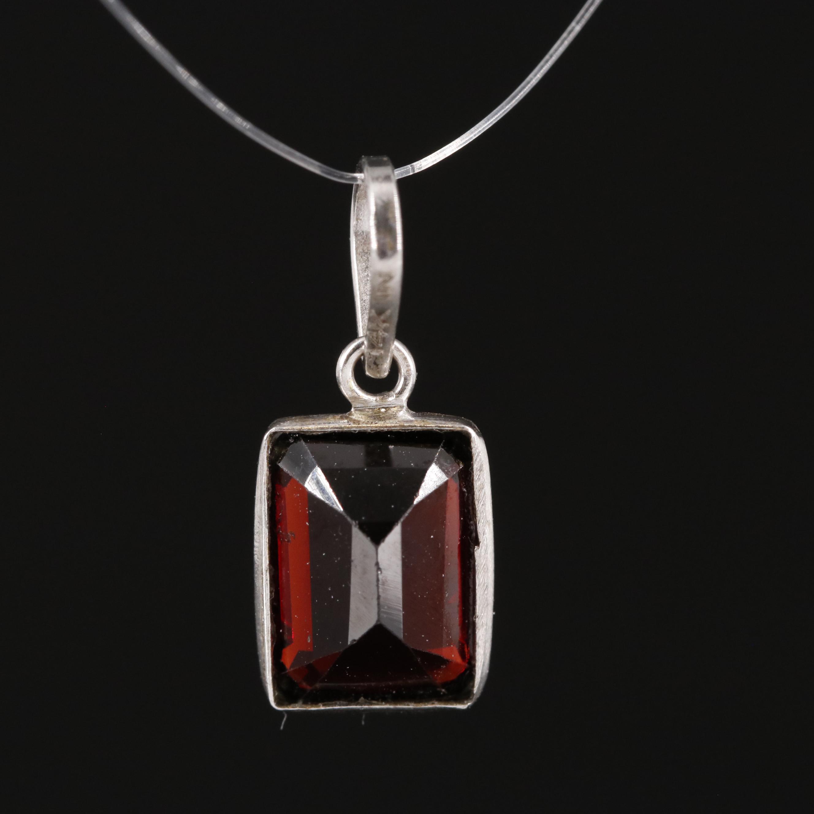 14K Garnet Pendant