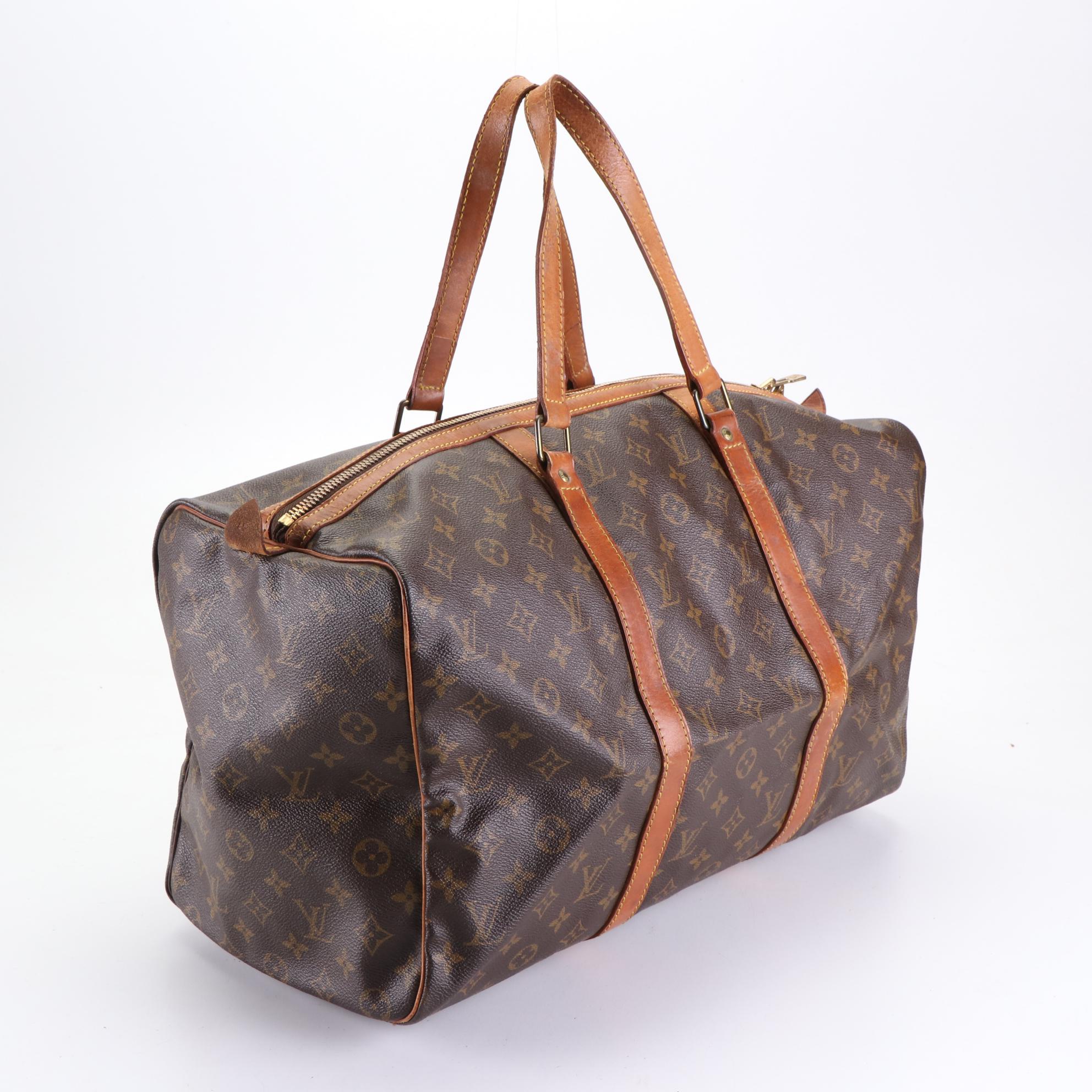 Louis Vuitton Sac Souple 45 Travel Bag in Monogram Canvas and Vachetta Leather