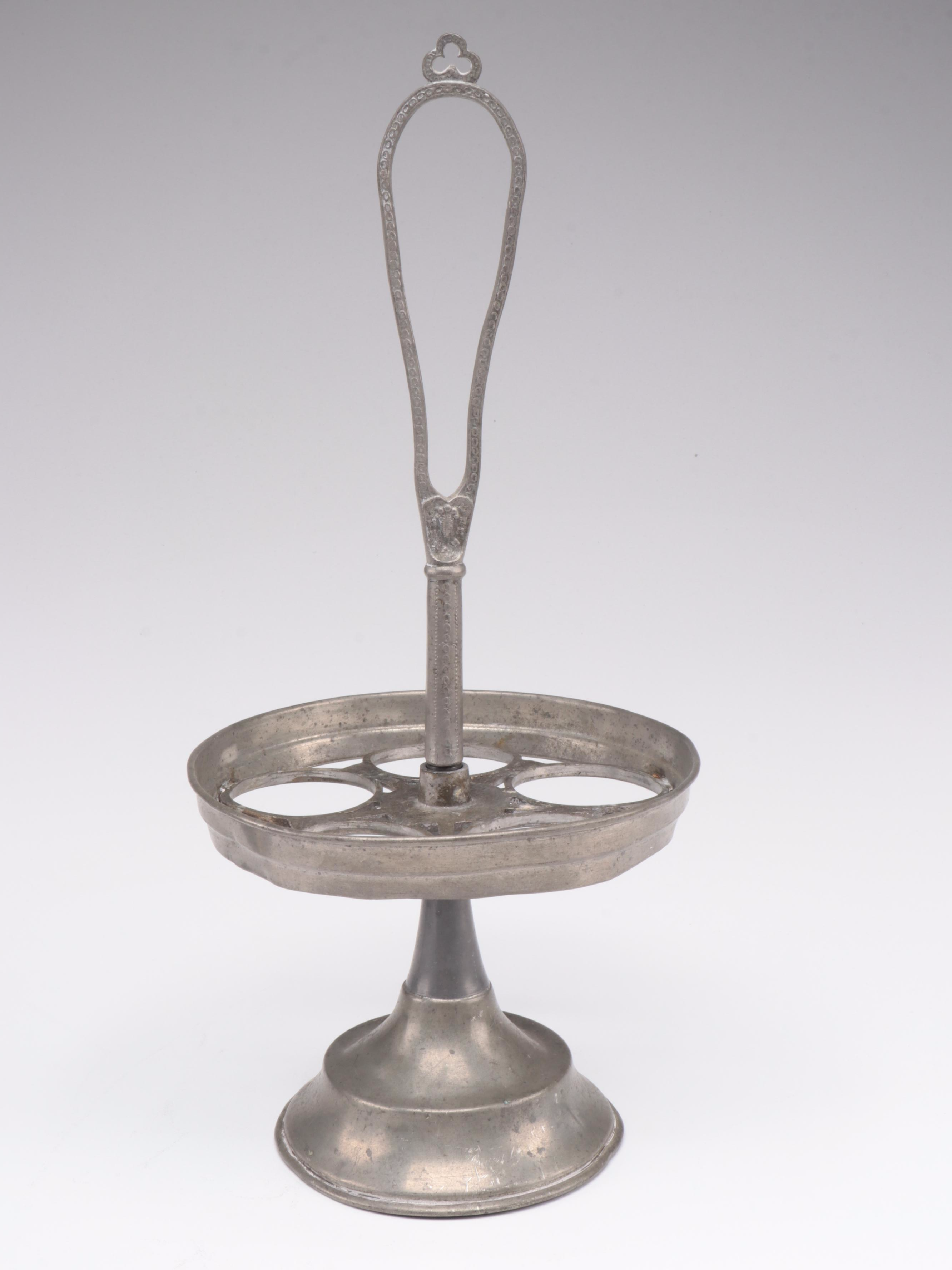 Victorian Aesthetic Movement Condiment Set with Candle Holder and Chamber Pot