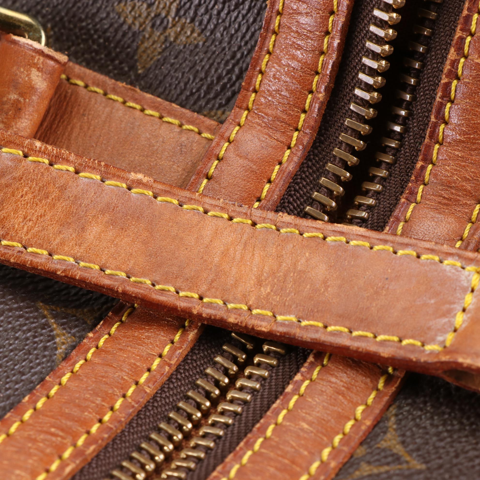 Louis Vuitton Sac Souple 45 Travel Bag in Monogram Canvas and Vachetta Leather