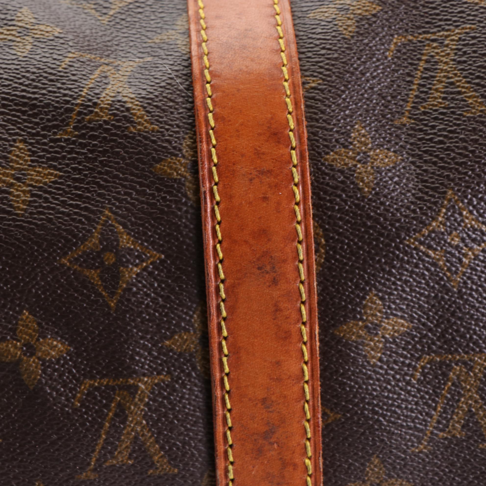 Louis Vuitton Sac Souple 45 Travel Bag in Monogram Canvas and Vachetta Leather