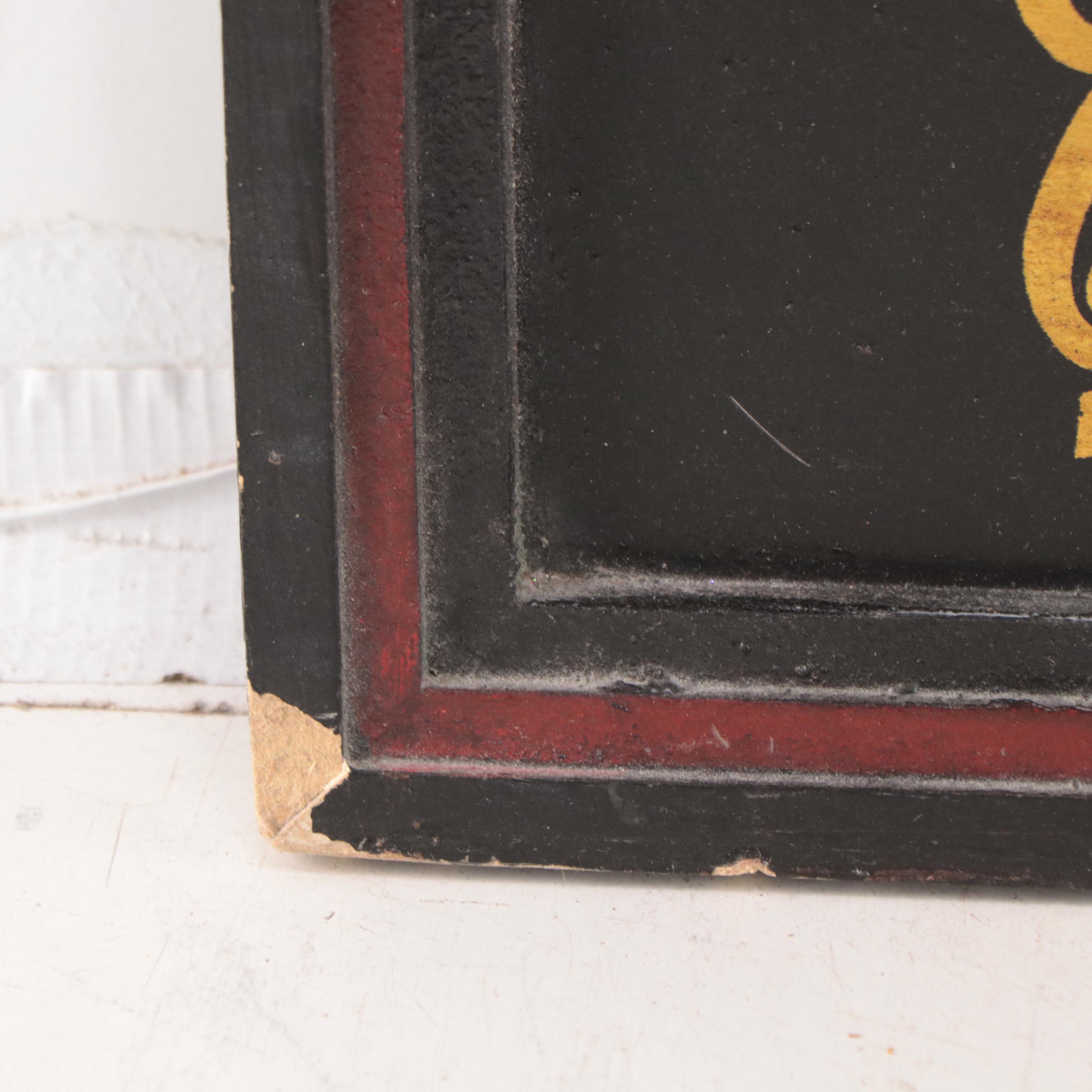 Painted-Wood Fishing Tackle Shop Sign "The Salmon Shop"