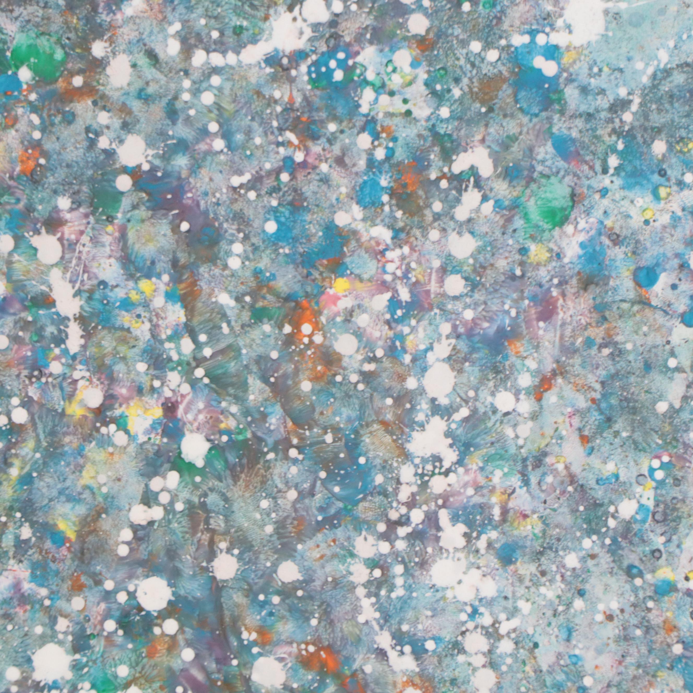 Abstract Expressionist Acrylic Painting, Late 20th Century