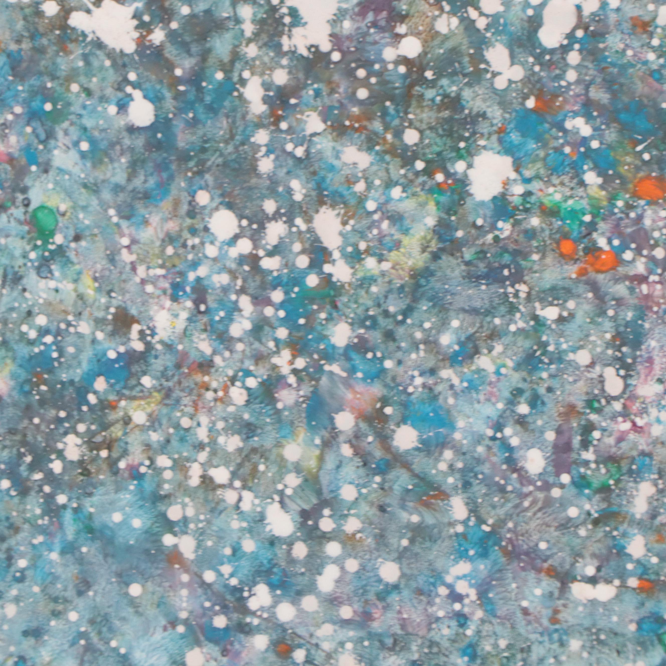 Abstract Expressionist Acrylic Painting, Late 20th Century