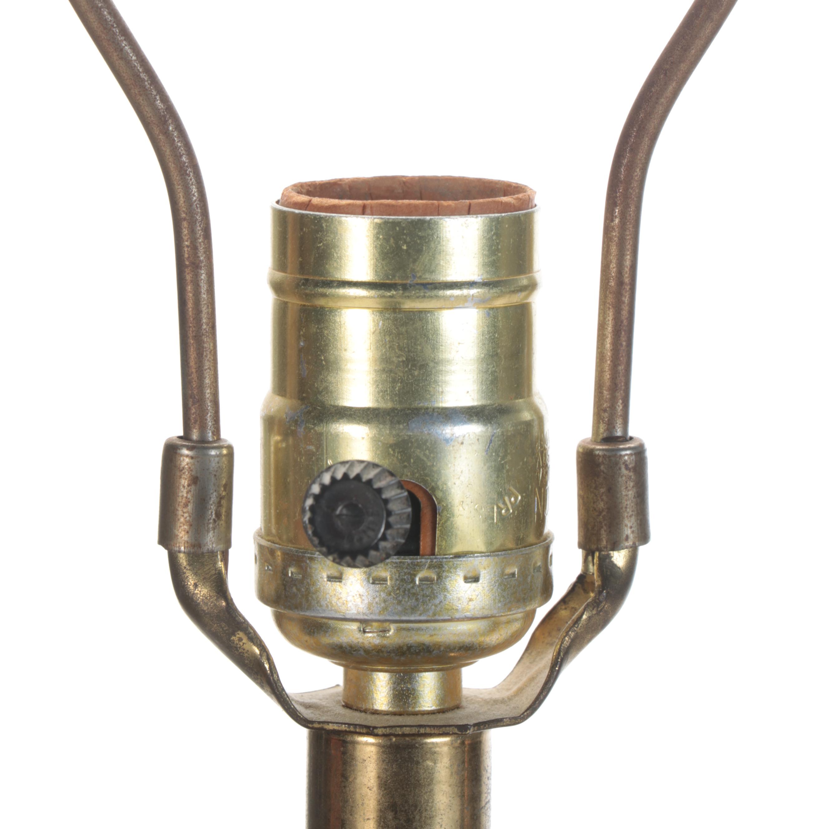 Pair of Bronzed Mercury Glass Table Lamps, Late 20th Century