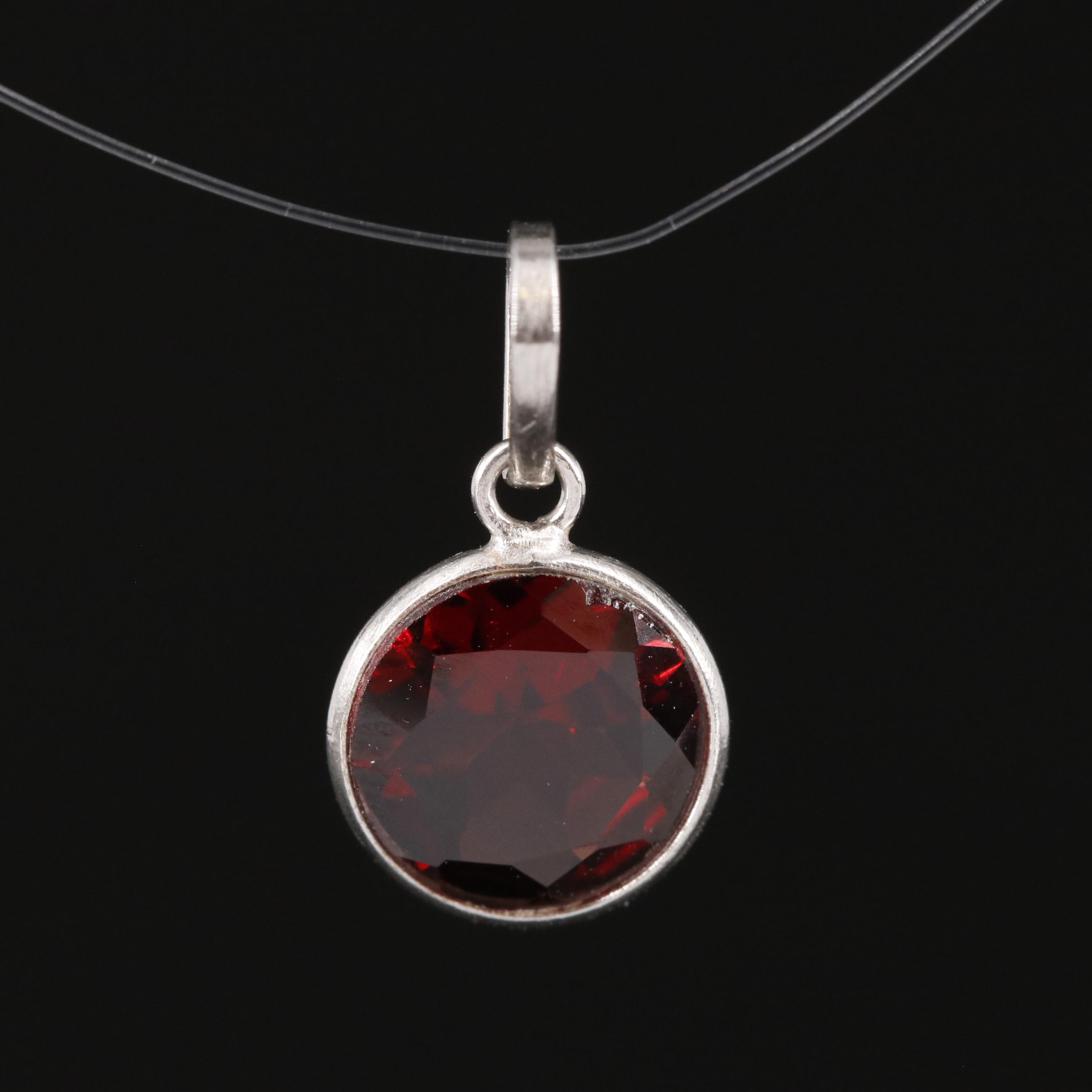 14K Garnet Pendant