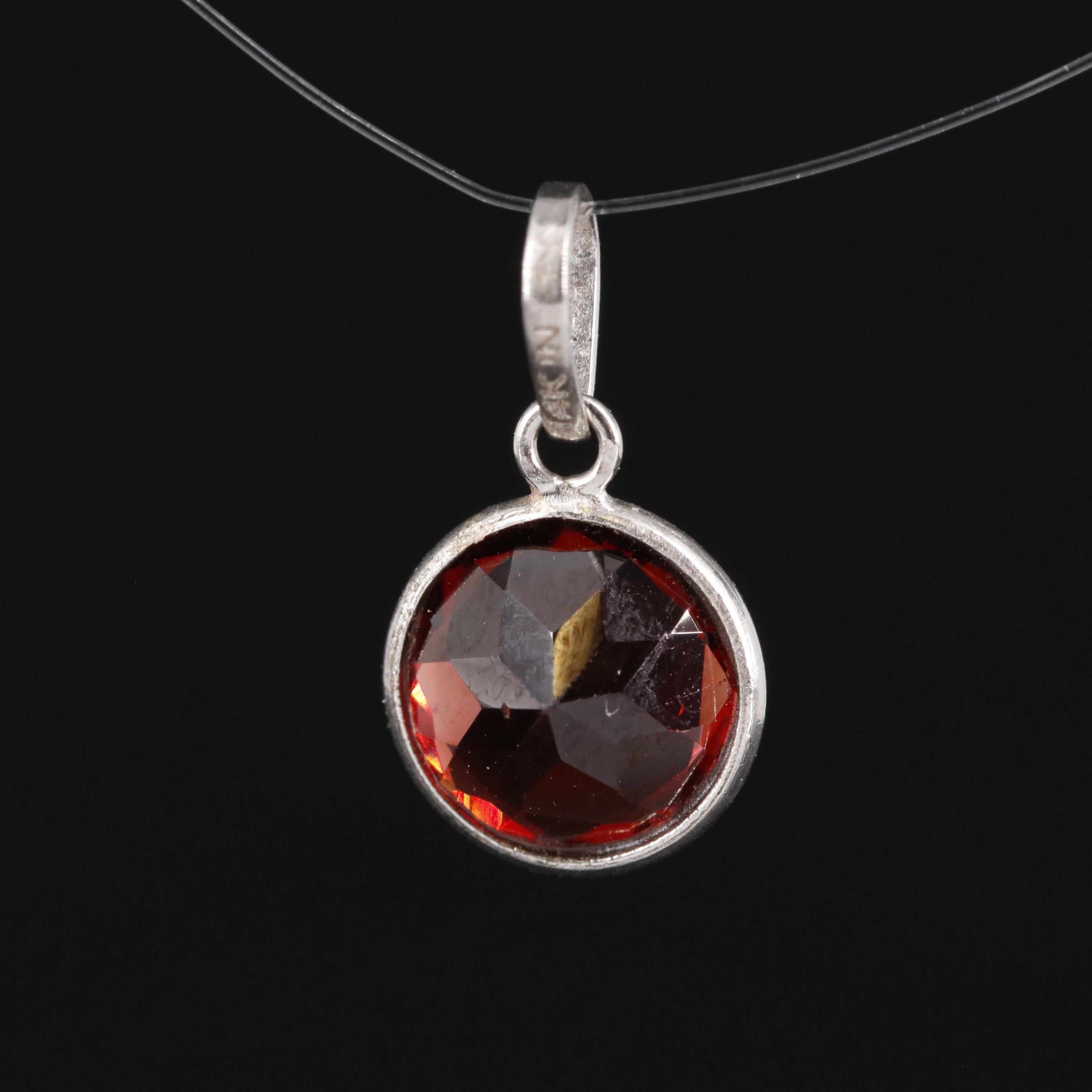 14K Garnet Pendant