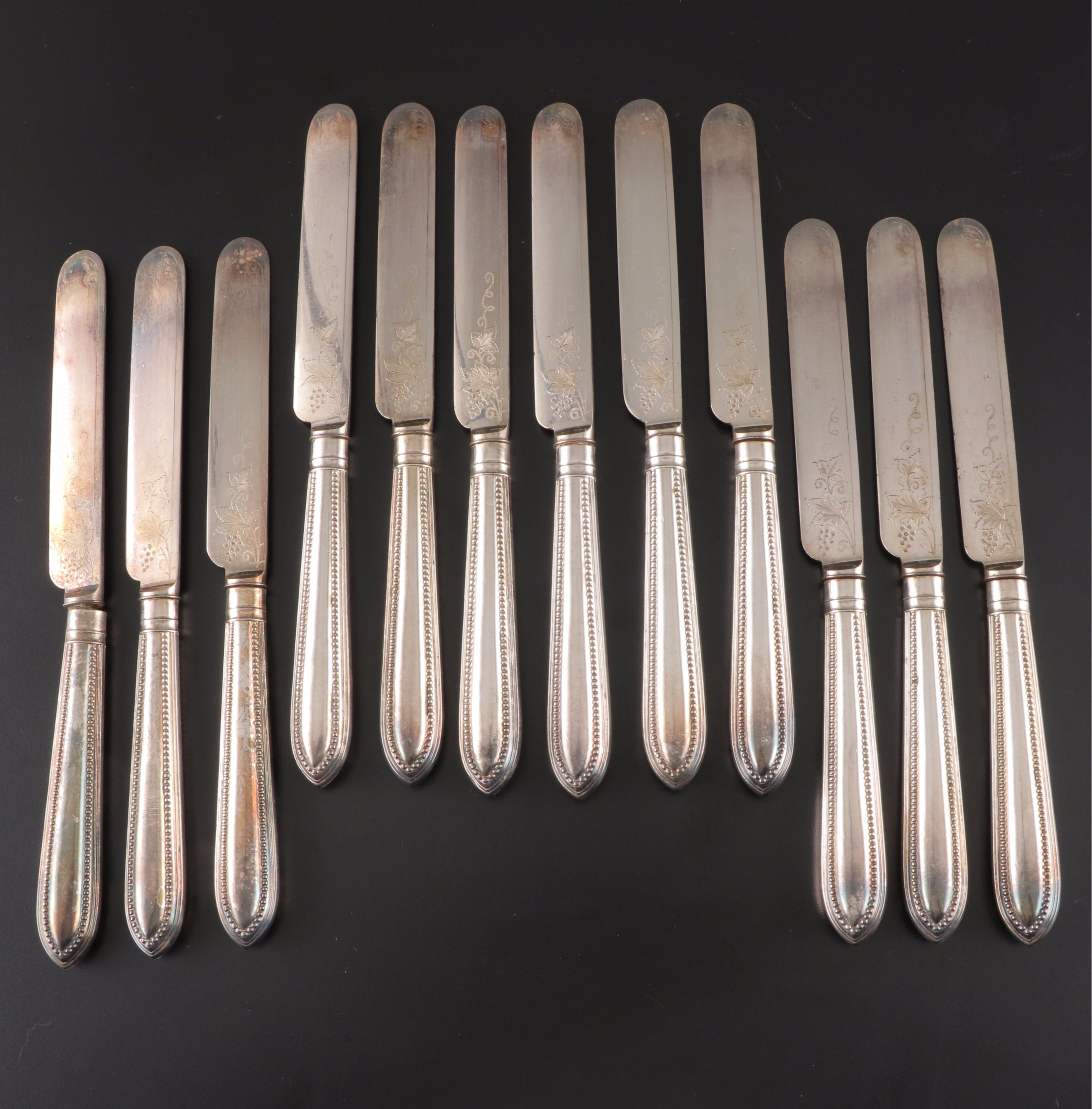 British Silver Plate Fish Service for Twelve with Presentation Case, 19th C.