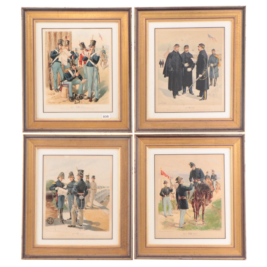 Chromolithographs After Henry Ogden of Military Scenes