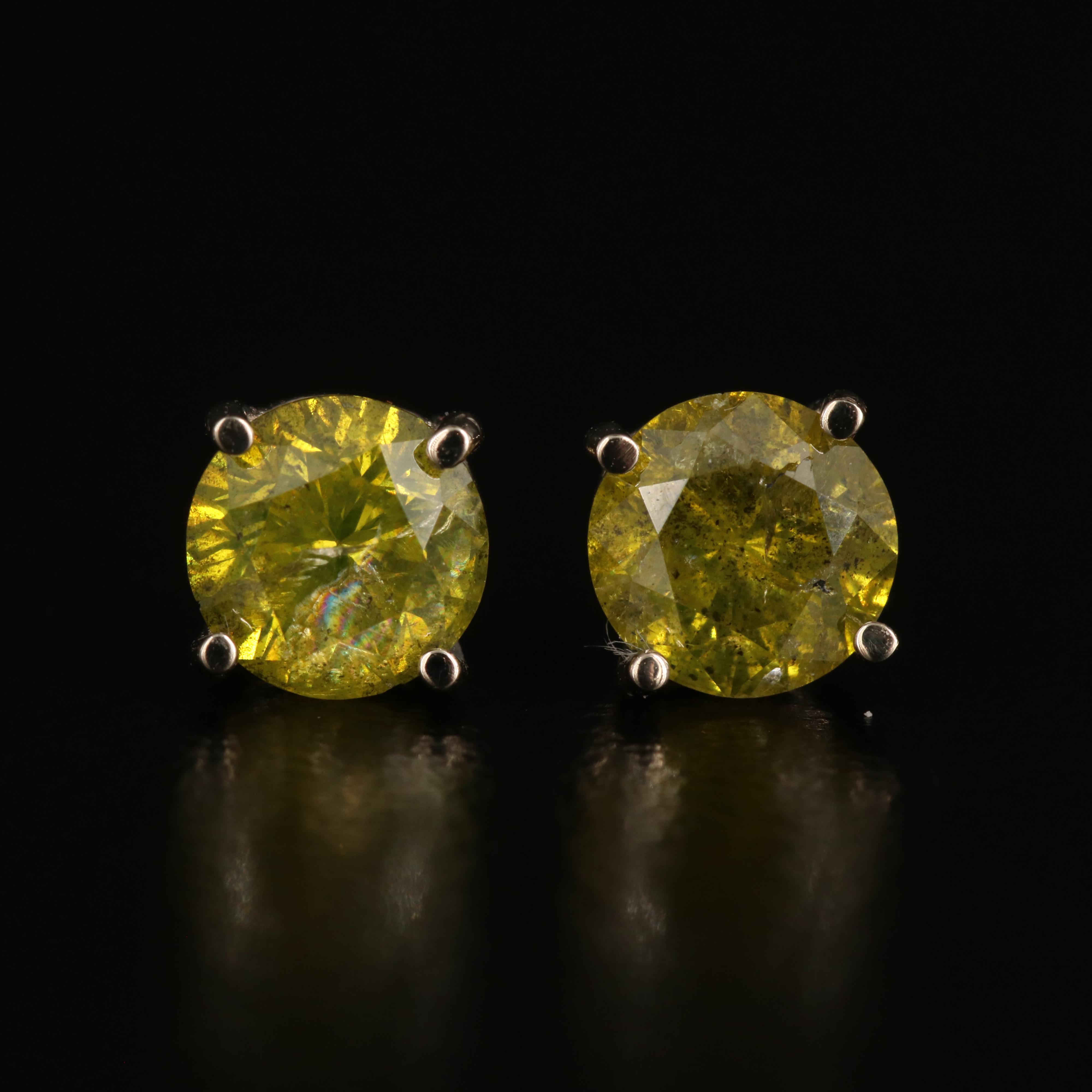 14K 1.29 CTW Diamond Stud Earrings