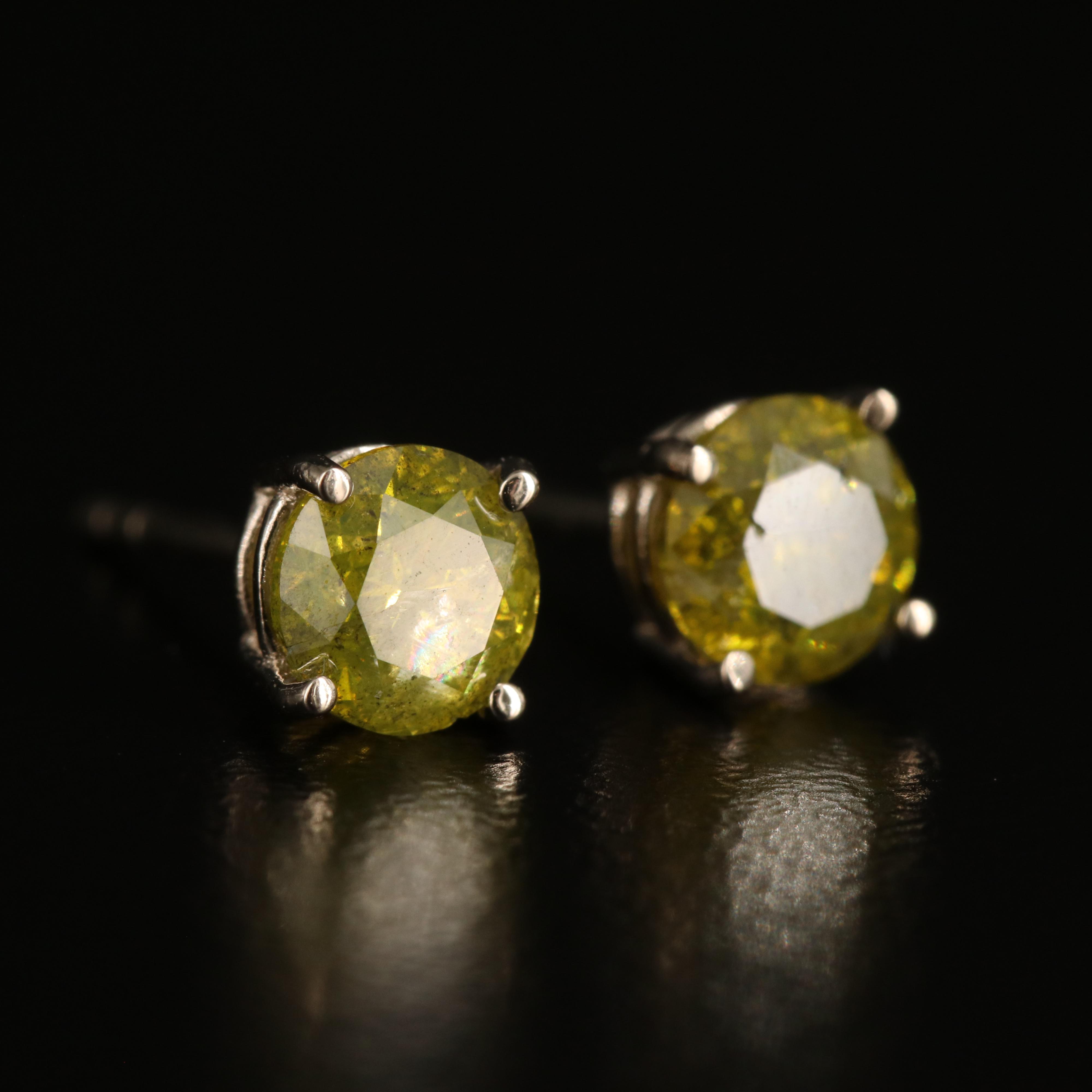 14K 1.29 CTW Diamond Stud Earrings