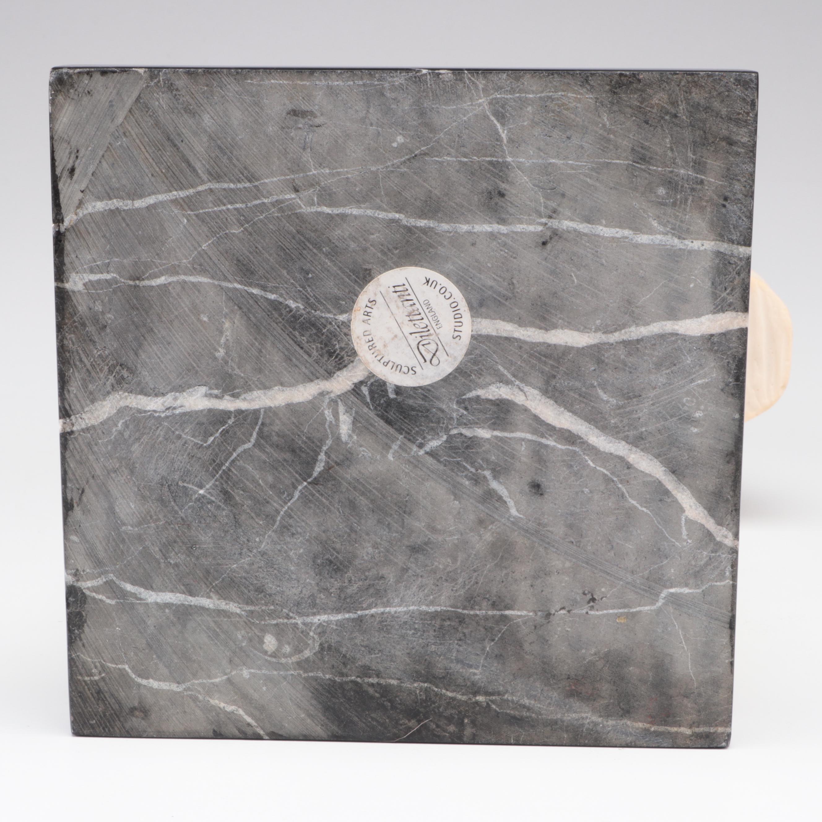 Sculptured Arts Dilettanti Cast Stone Torso on Marble After Aime-Jules Dalou