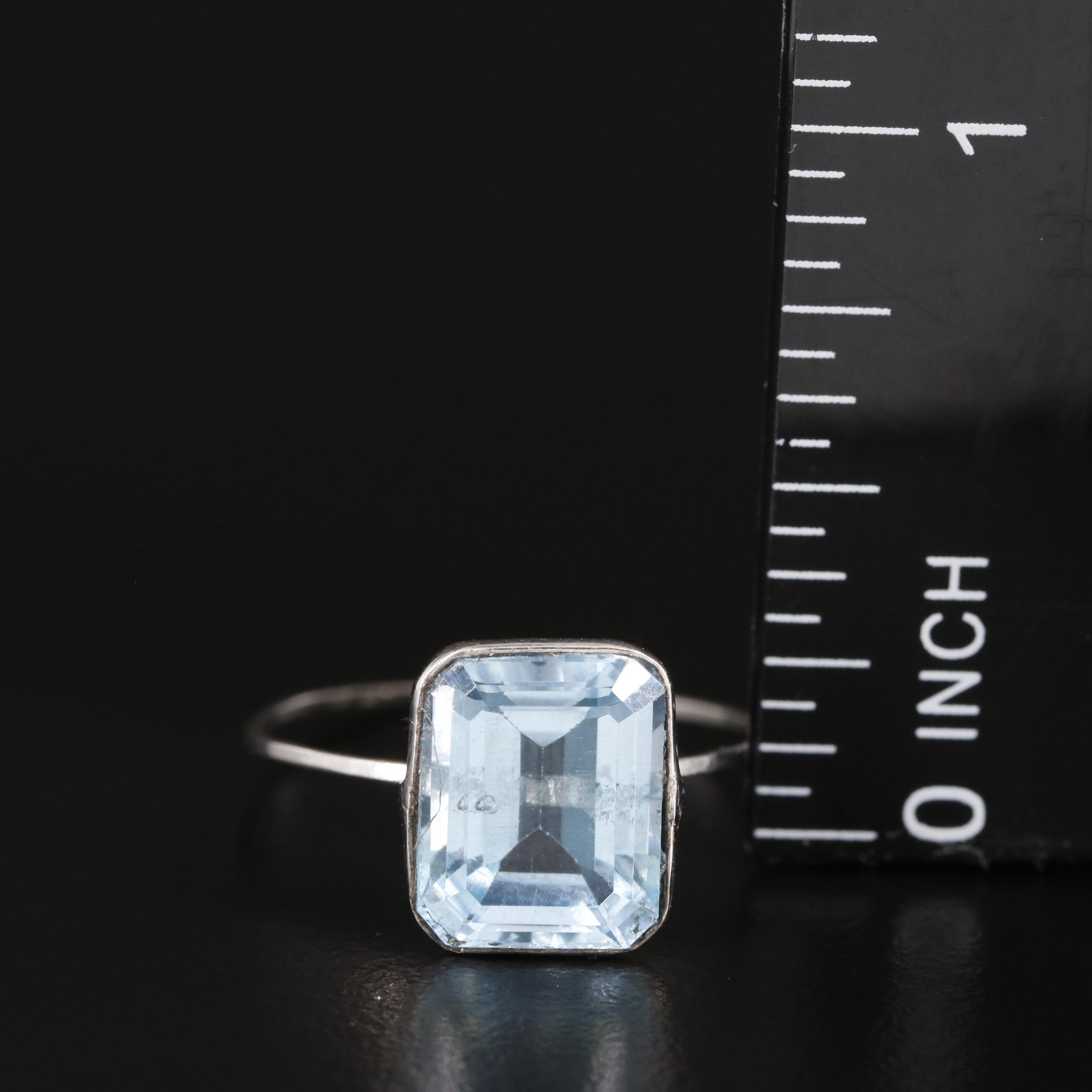 14K Blue Topaz Ring