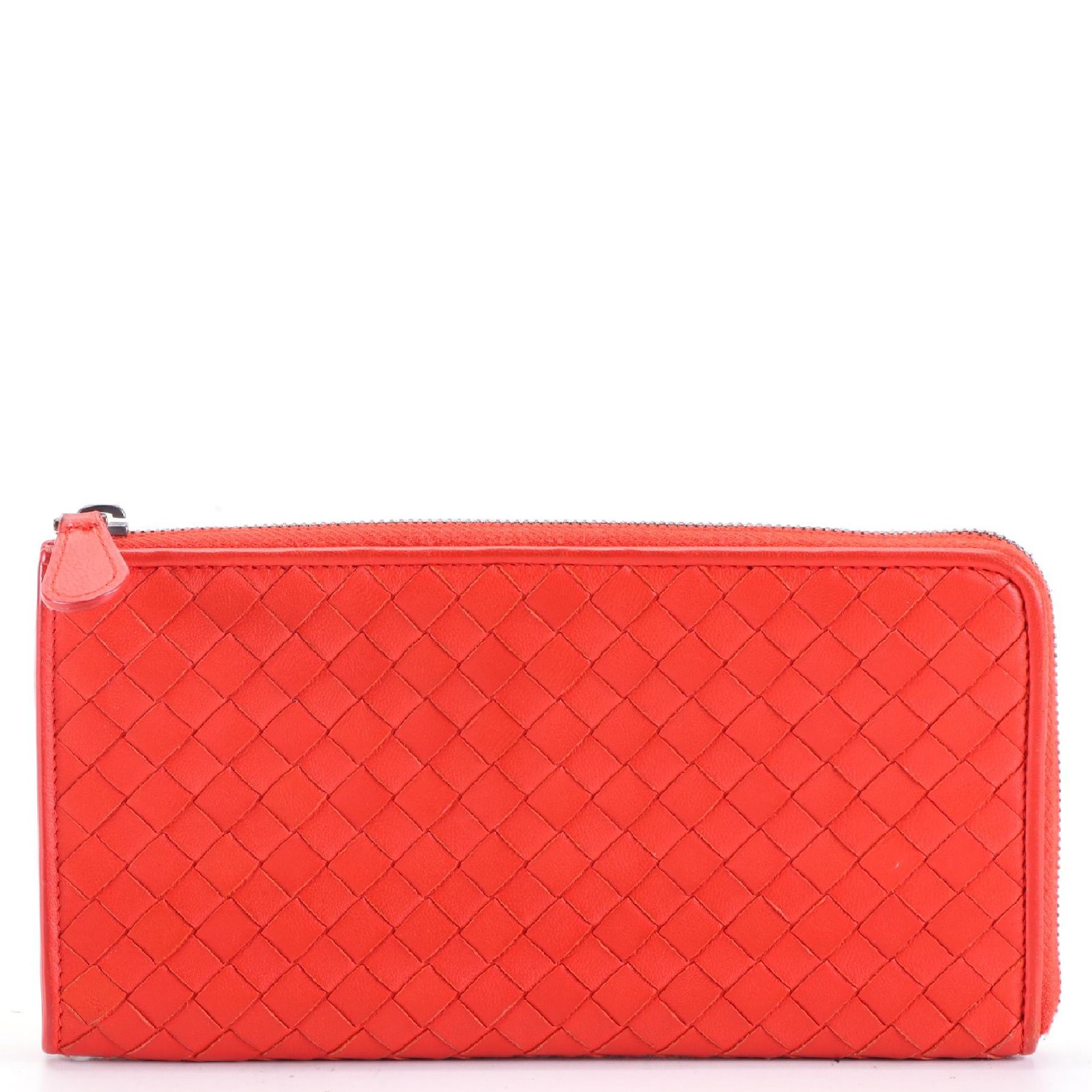 Bottega Veneta Zipper Wallet in Intrecciato Nappa Leather