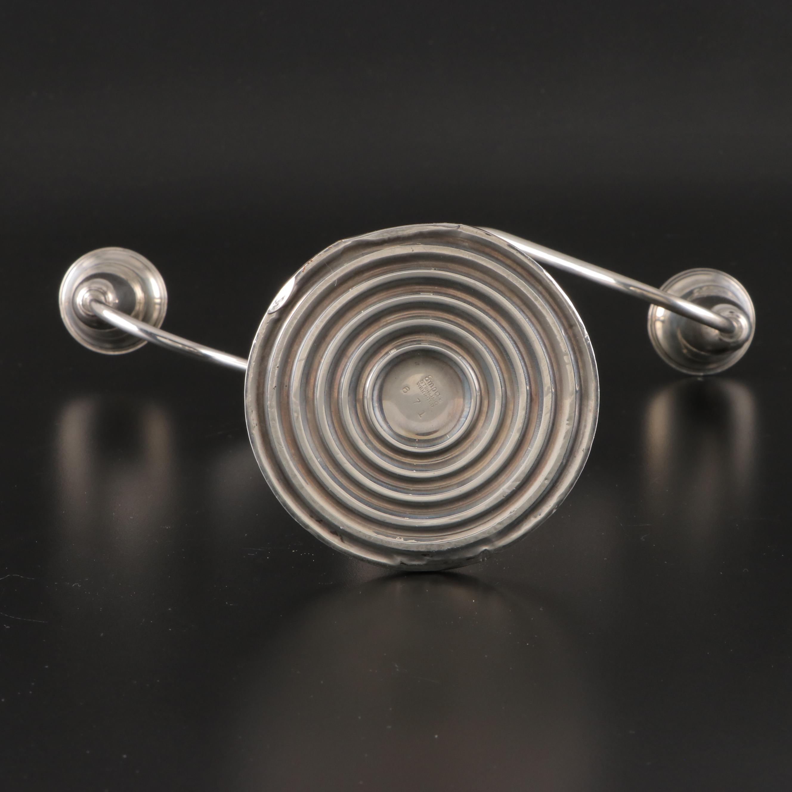 Pair of Empire Sterling Silver Candelabras