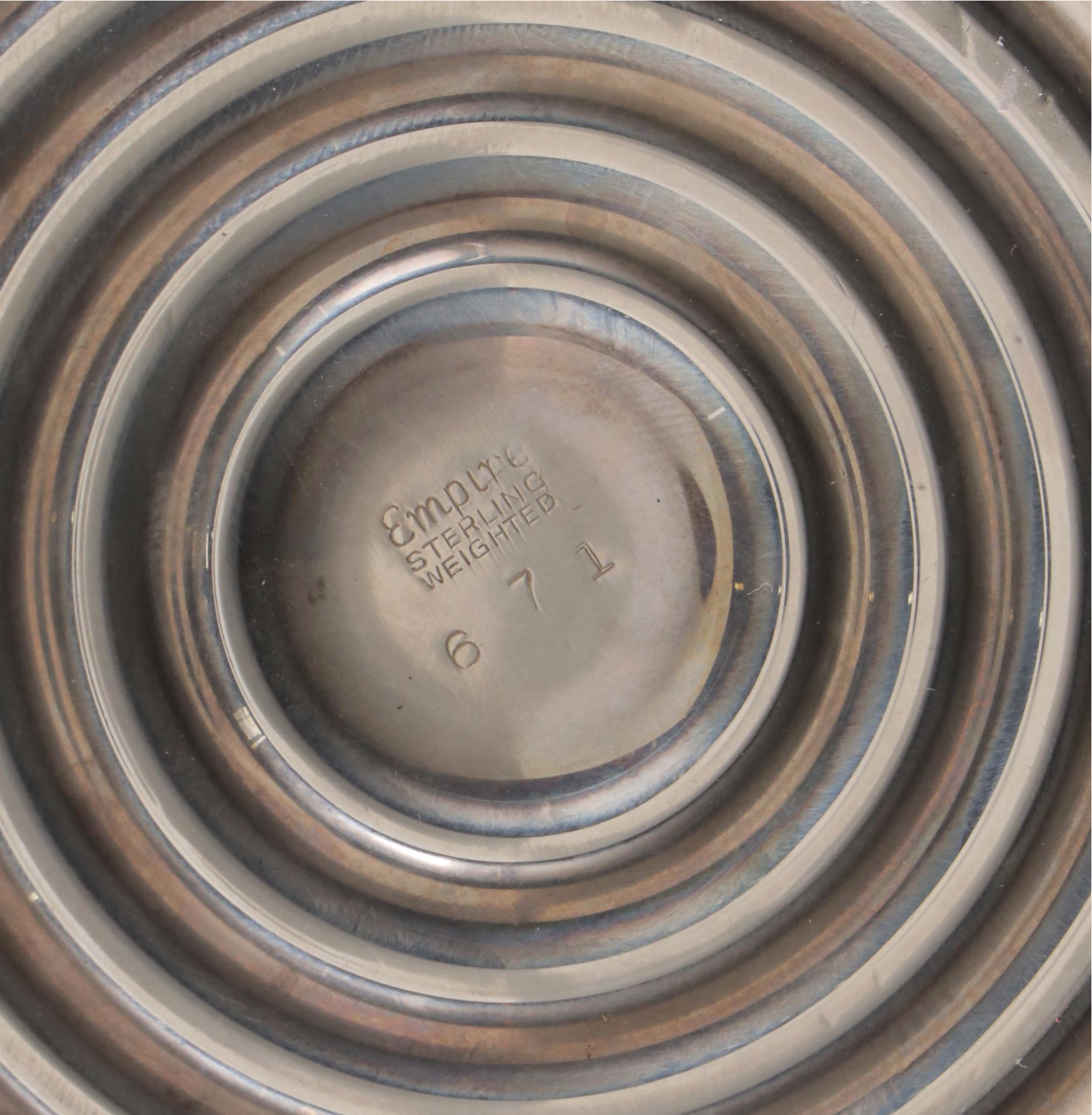 Pair of Empire Sterling Silver Candelabras