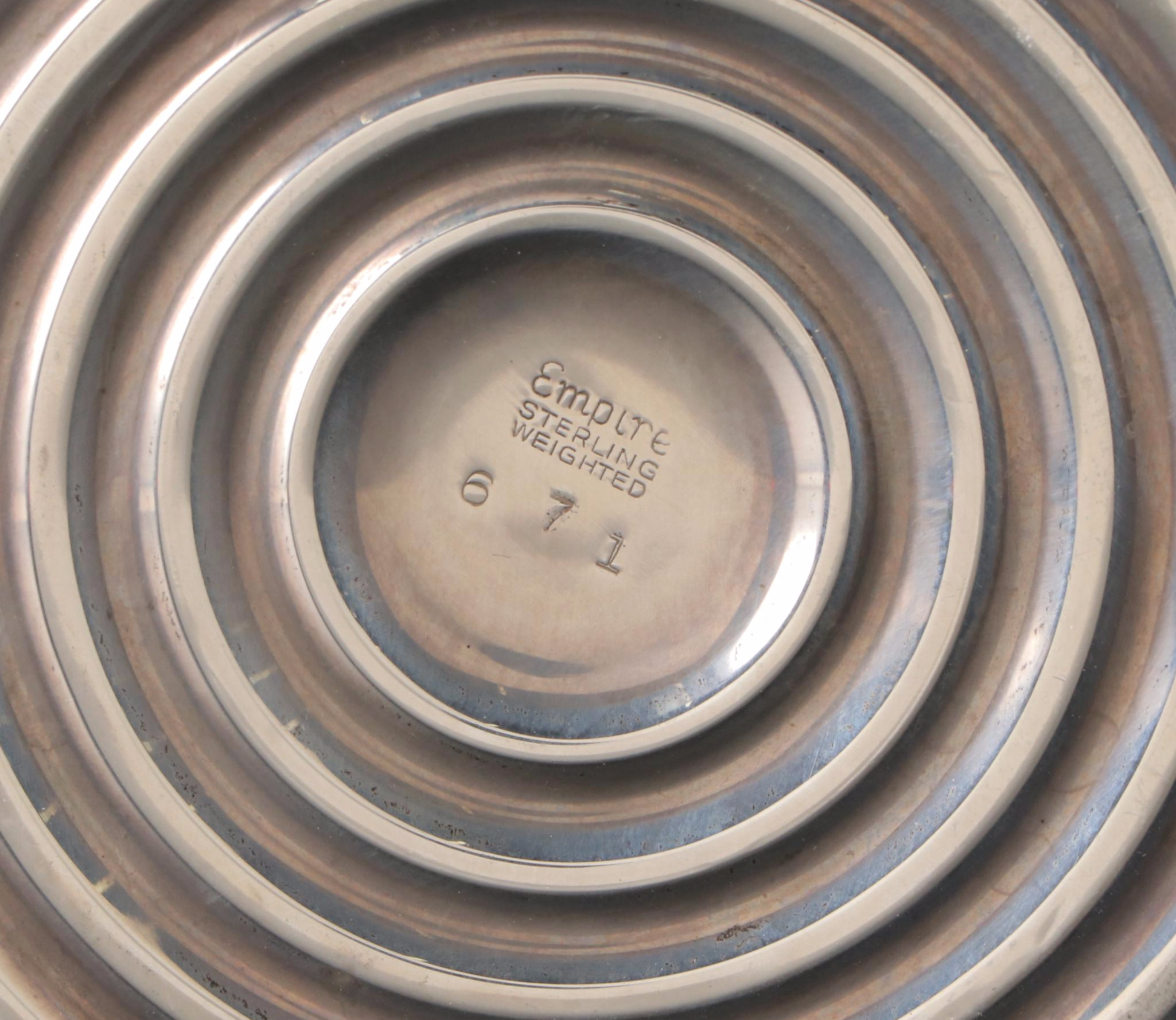 Pair of Empire Sterling Silver Candelabras