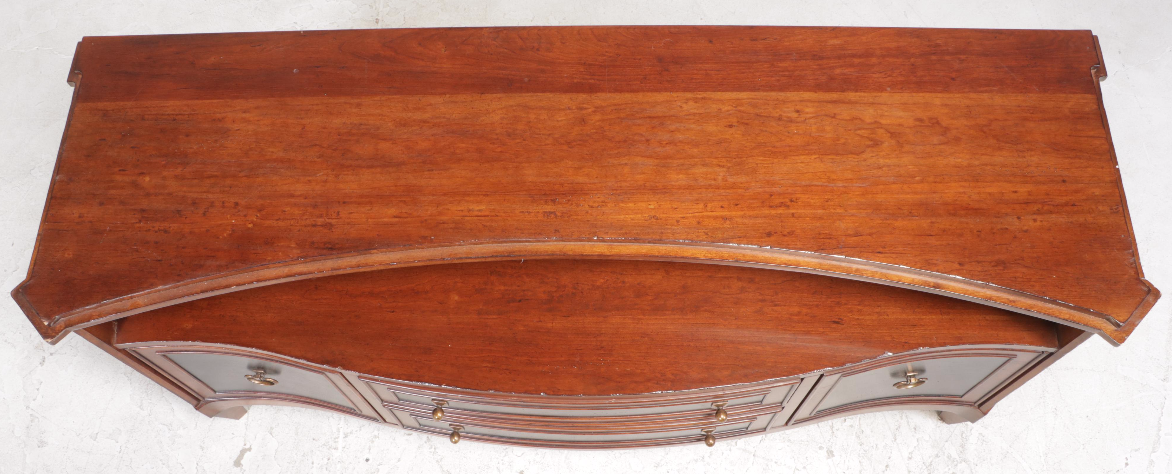 Schnadig "American Kaleidoscope" Hardwood and Parcel-Ebonized TV Console