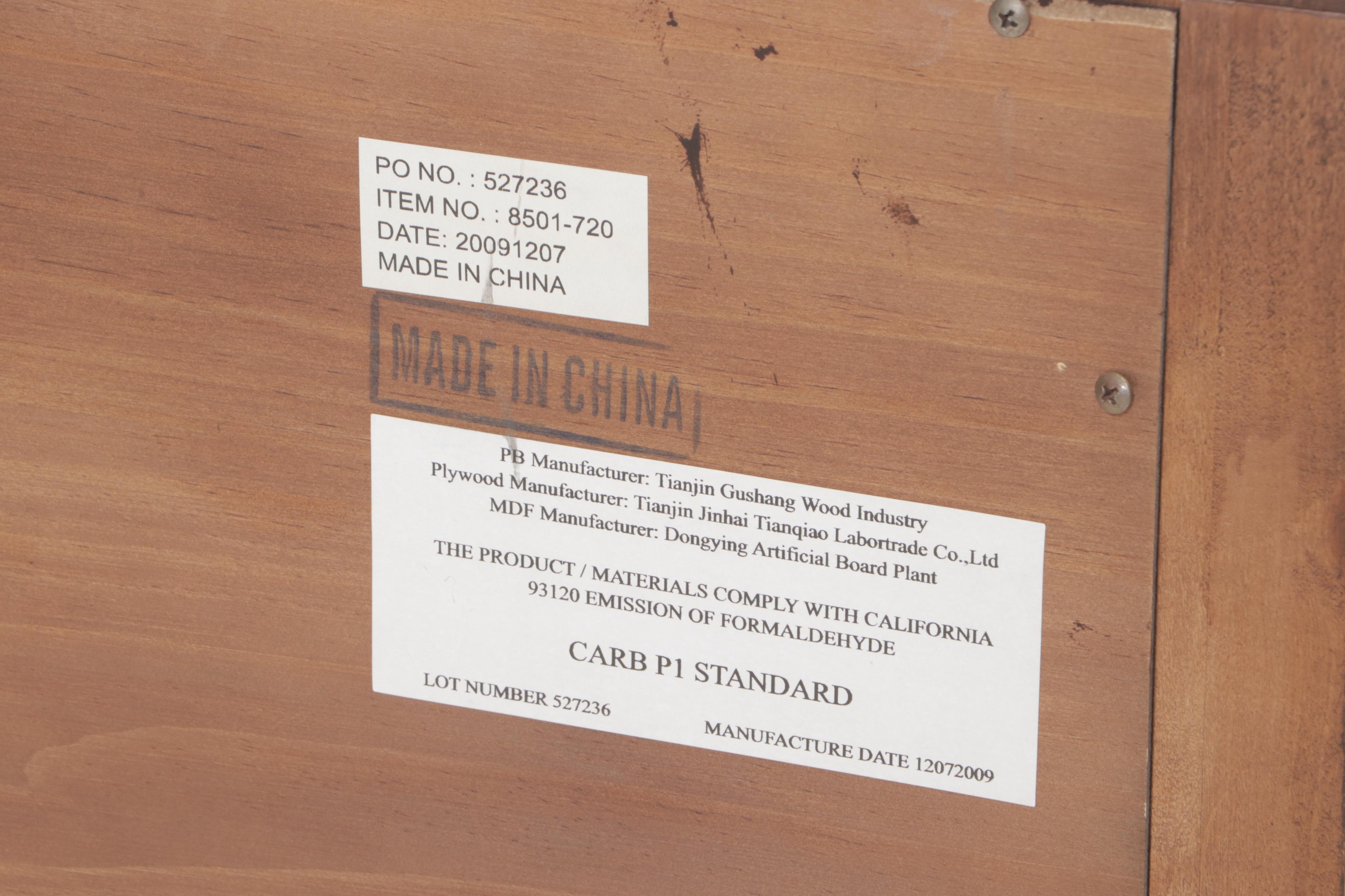 Schnadig "American Kaleidoscope" Hardwood and Parcel-Ebonized TV Console