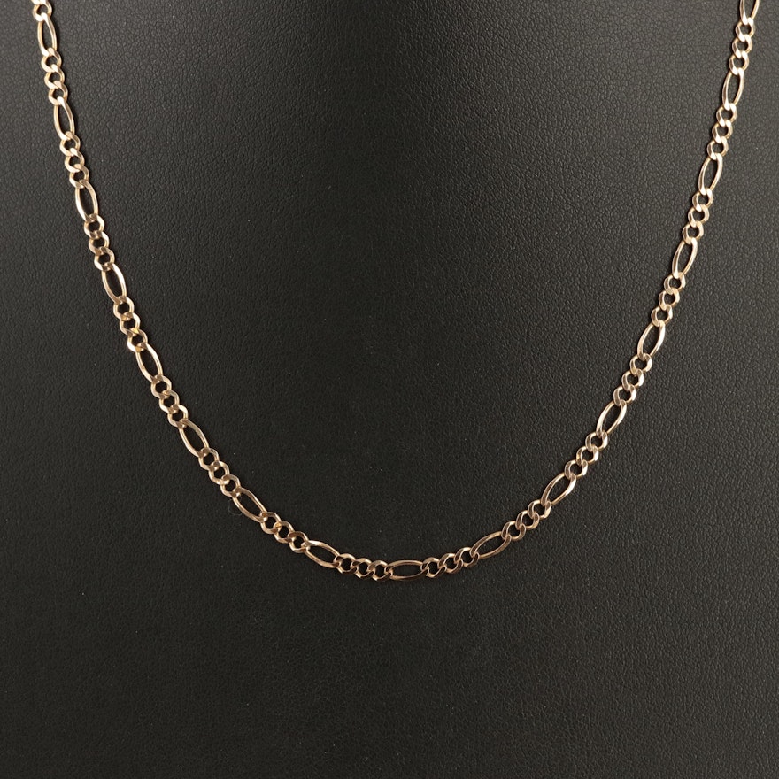 10K Figaro Chain Necklace