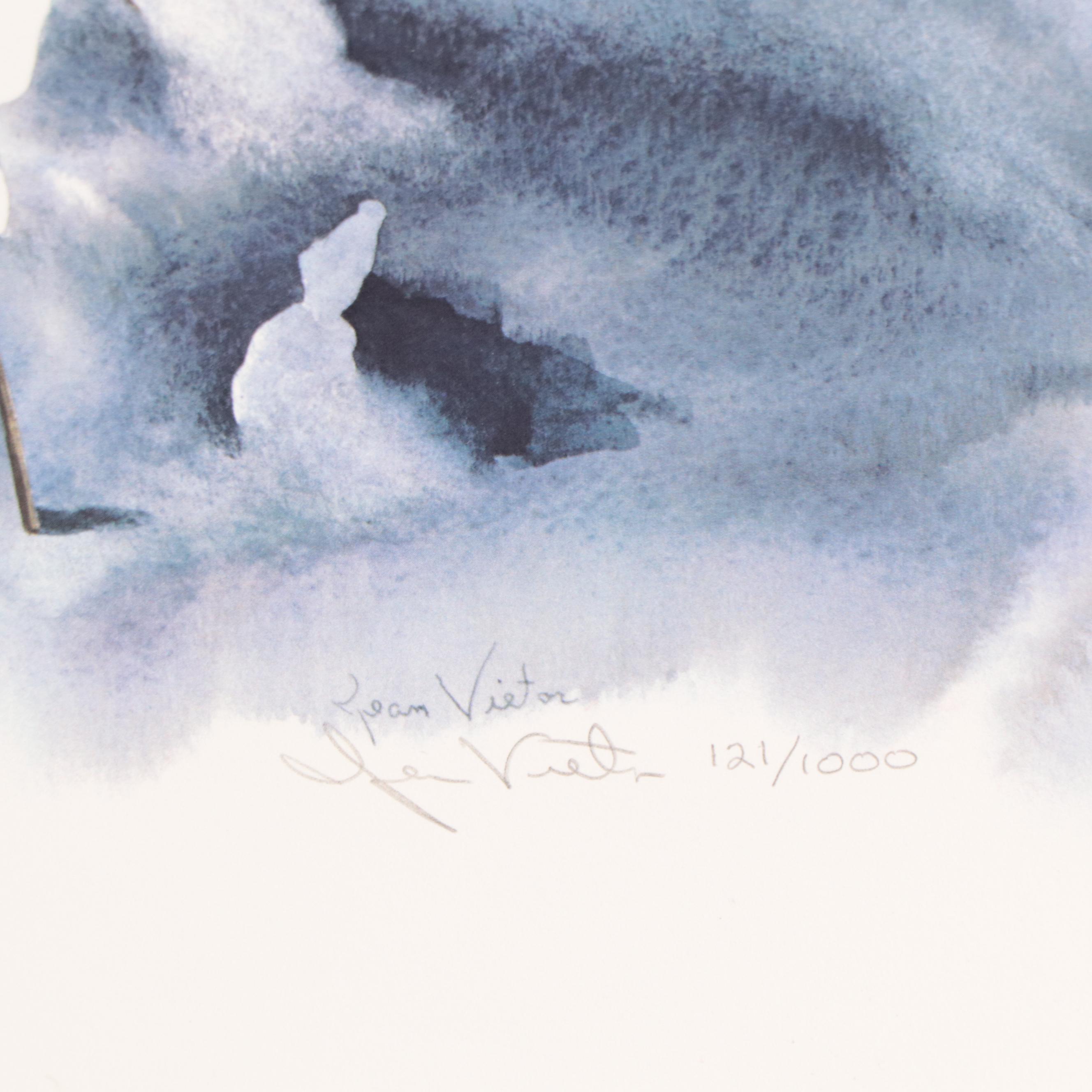 Jean Vietor Offset Lithograph "Cotton World," Circa 1981