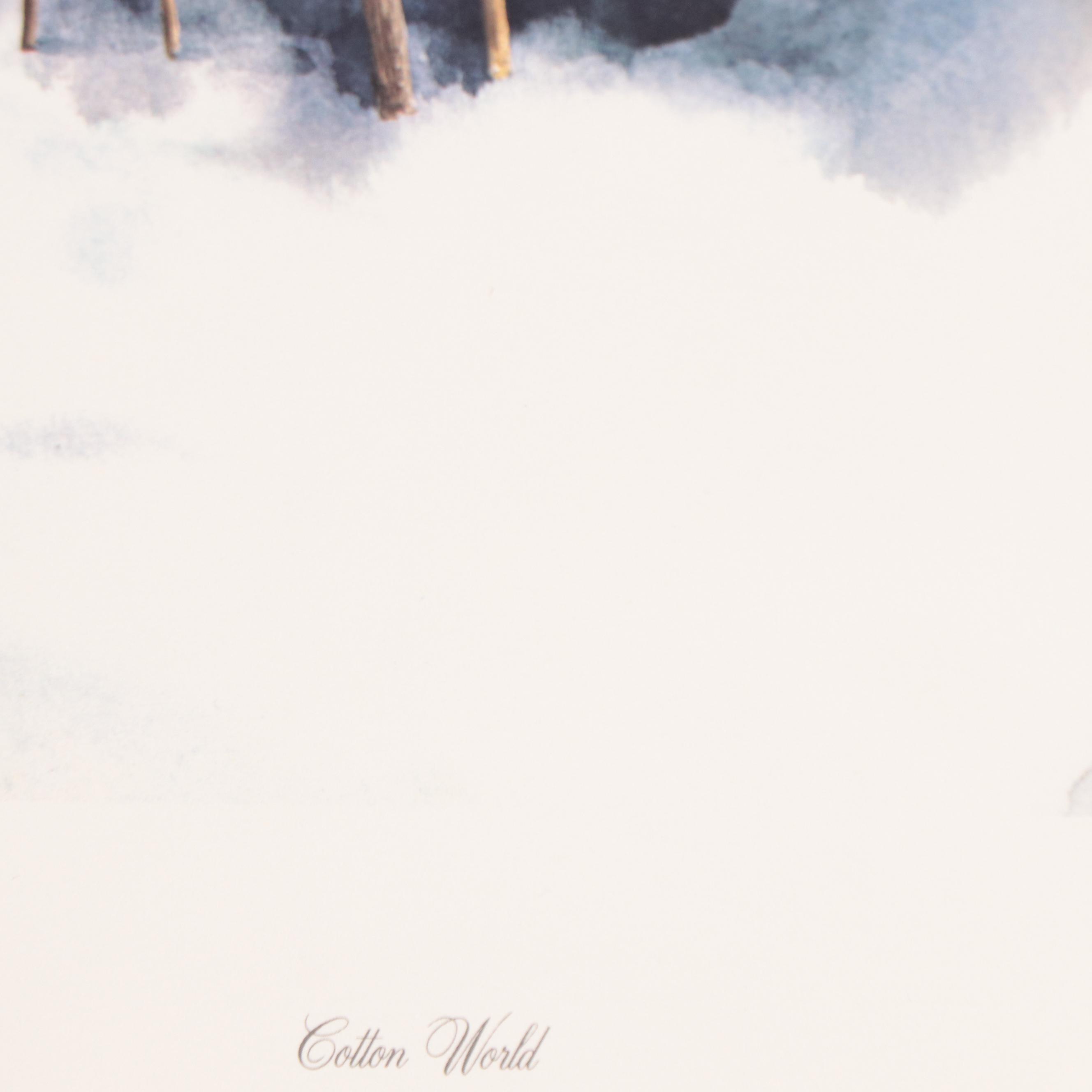 Jean Vietor Offset Lithograph "Cotton World," Circa 1981