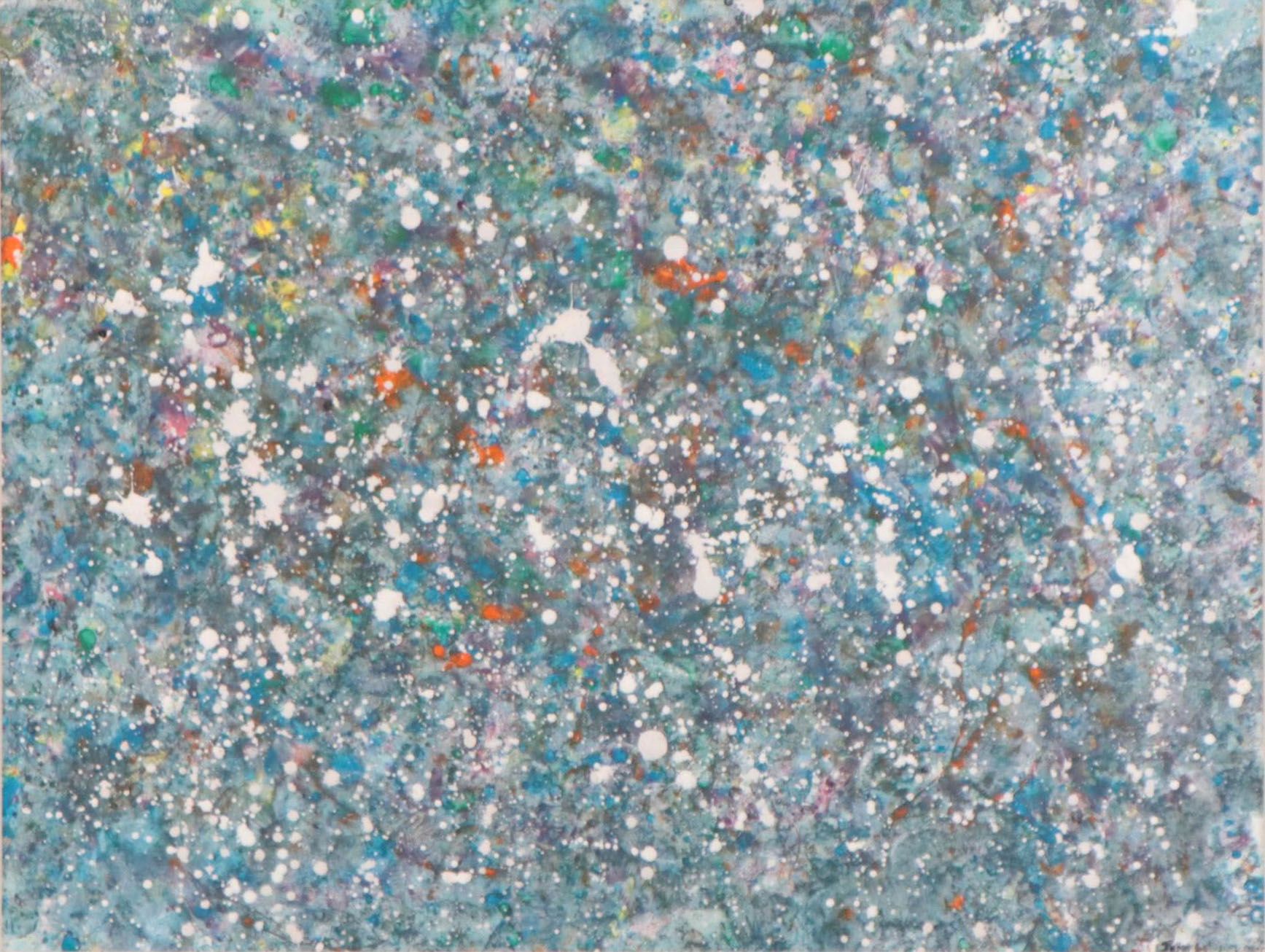 Abstract Expressionist Acrylic Painting, Late 20th Century