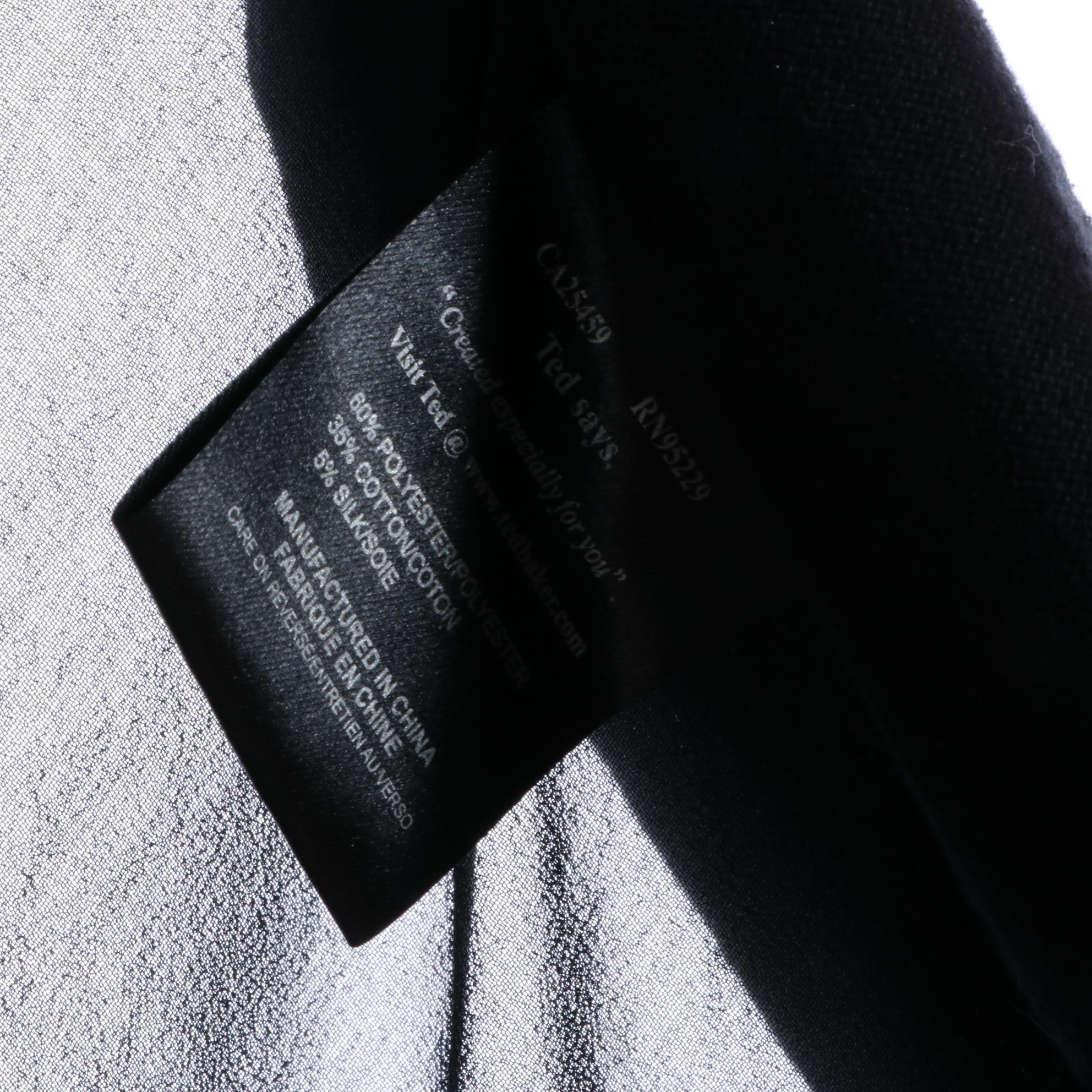 Ted Baker Short Collarless Jacket in Neon Pink Bouclé and Sweater with Chiffon