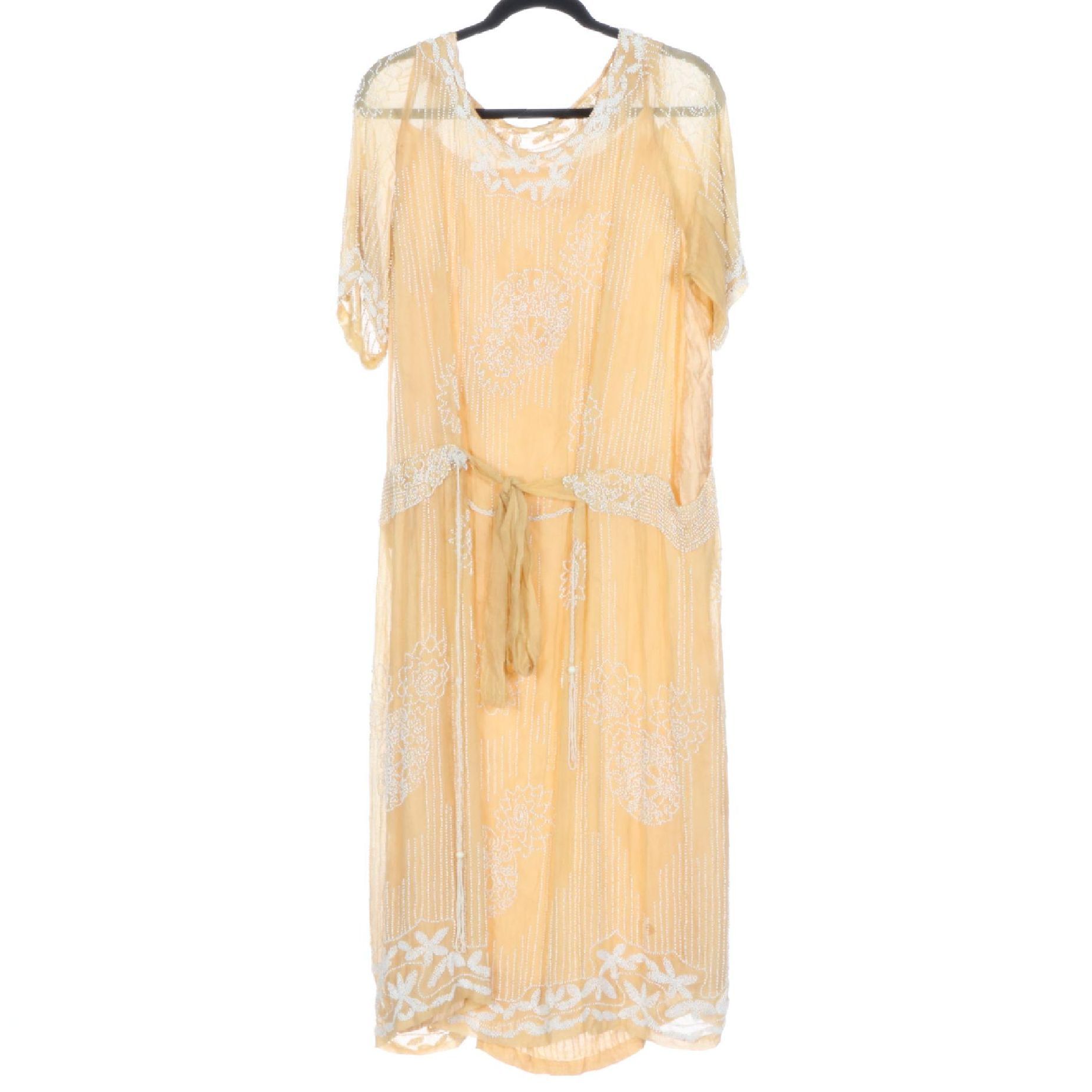 La Garçonne Style Beaded Silk Dress, 1920s