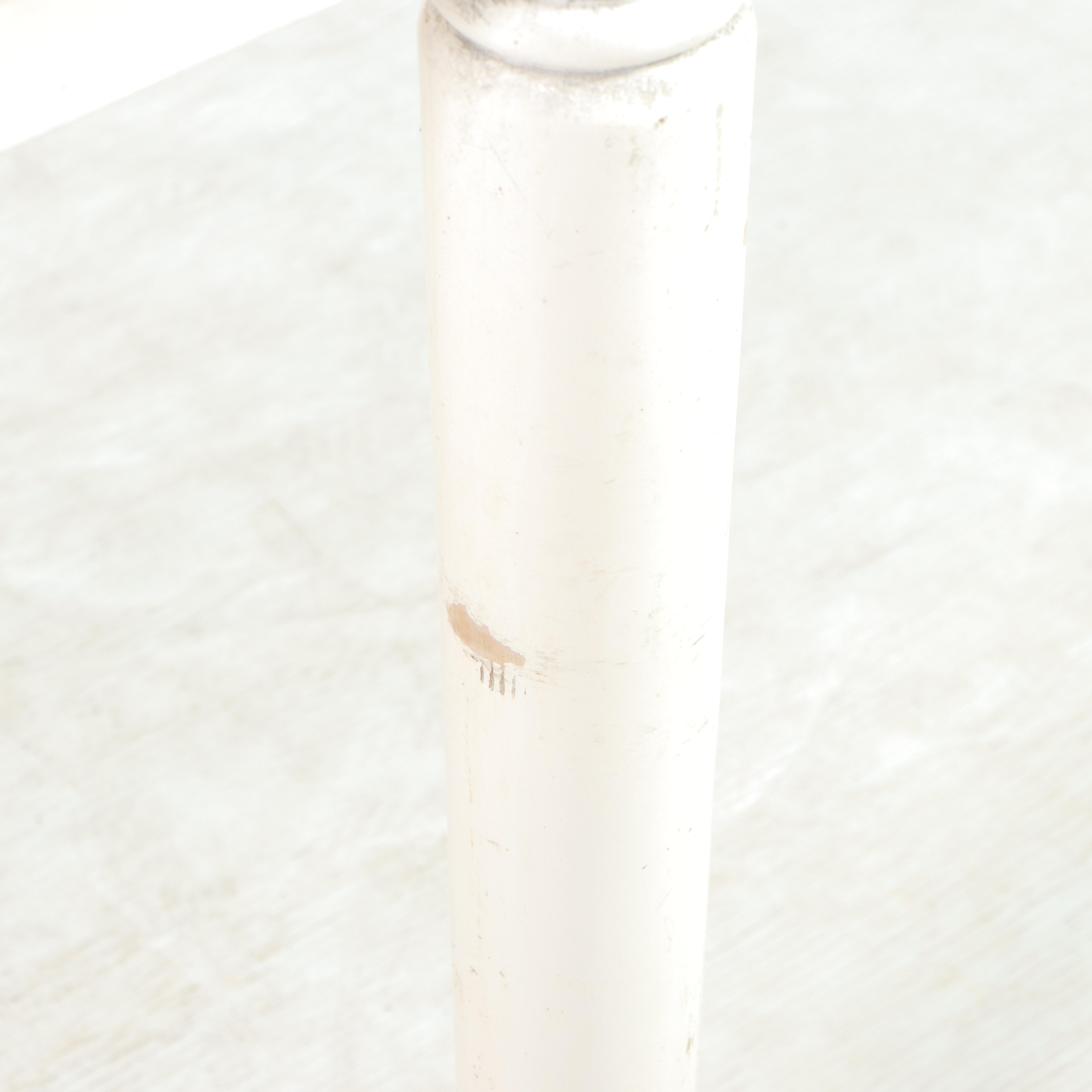 Late Victorian White-Painted and Maple Plank Top Dining Table, Late 19th Century