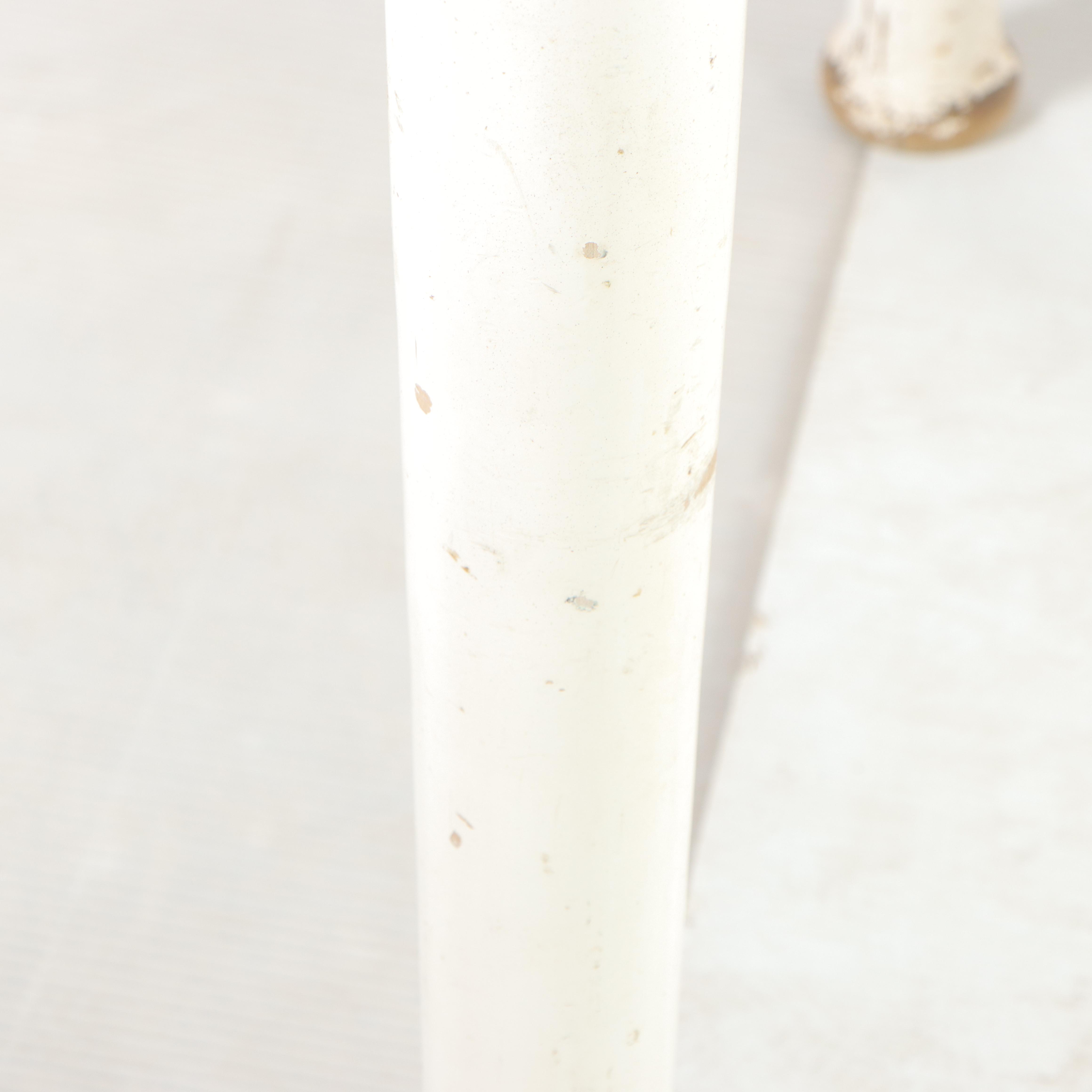 Late Victorian White-Painted and Maple Plank Top Dining Table, Late 19th Century