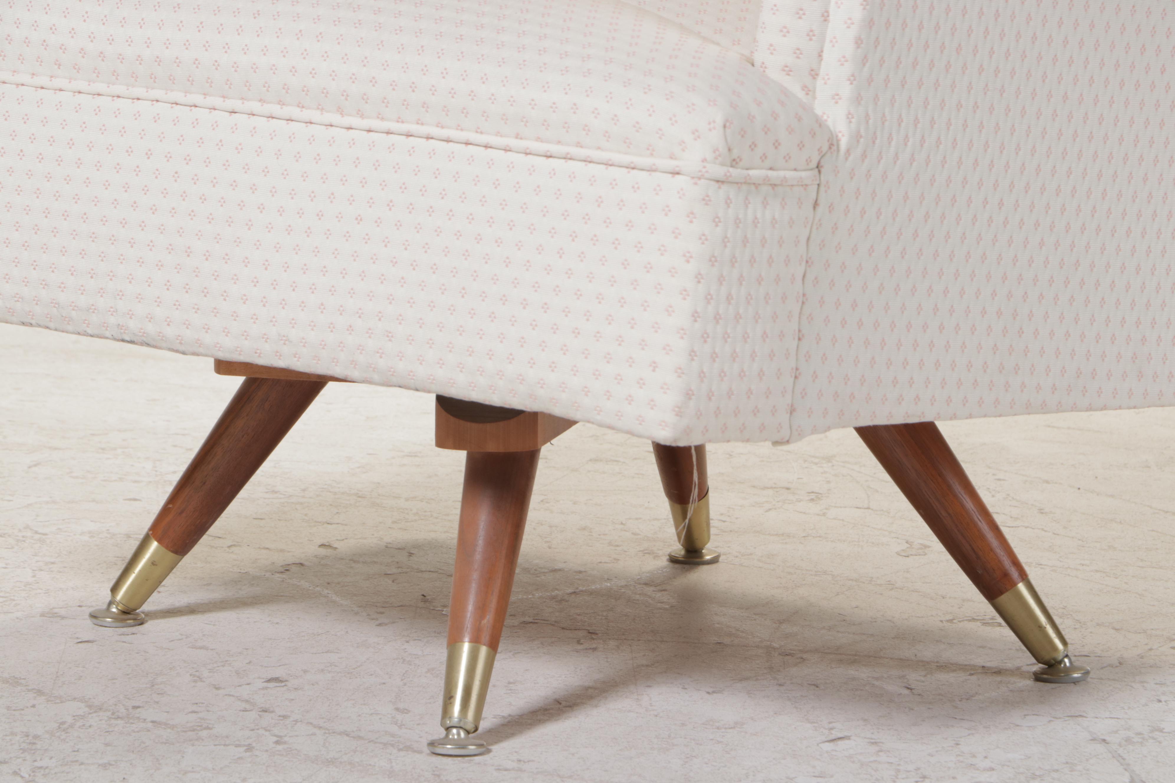 Mid Century Modern Buttoned-Down Swivel-Rocker