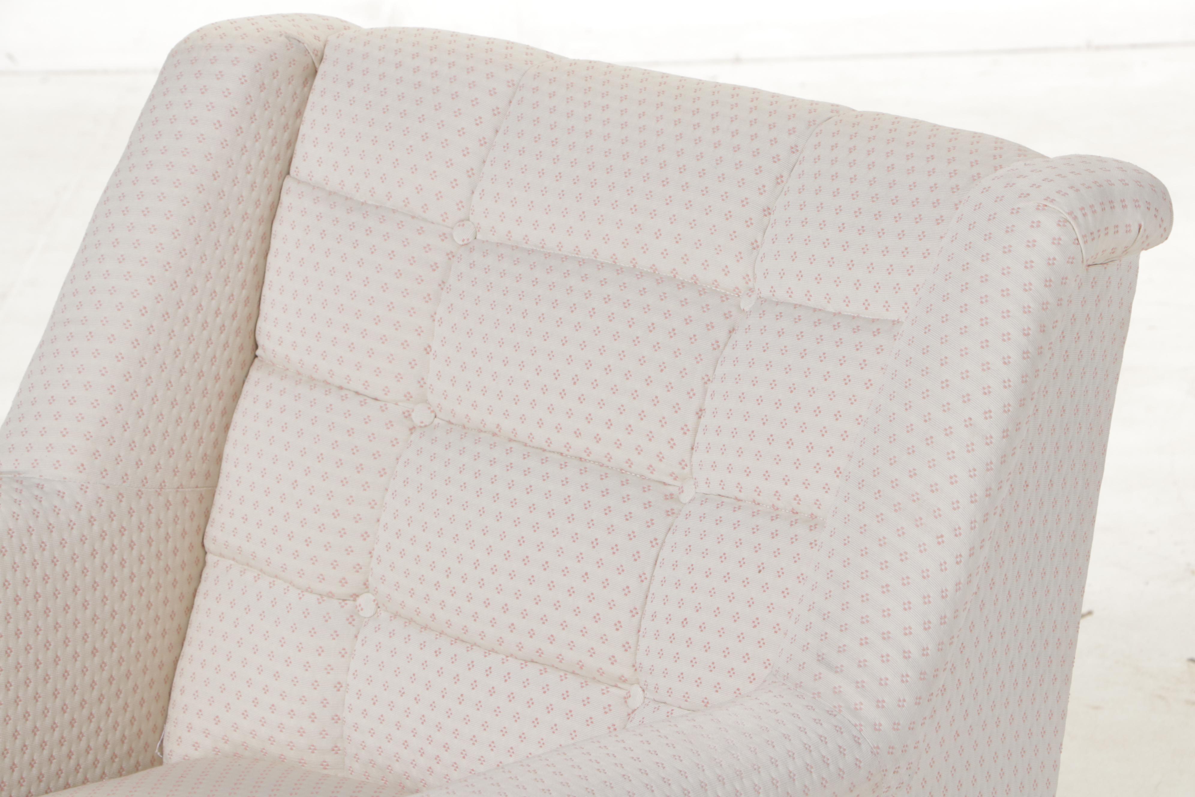 Mid Century Modern Buttoned-Down Swivel-Rocker