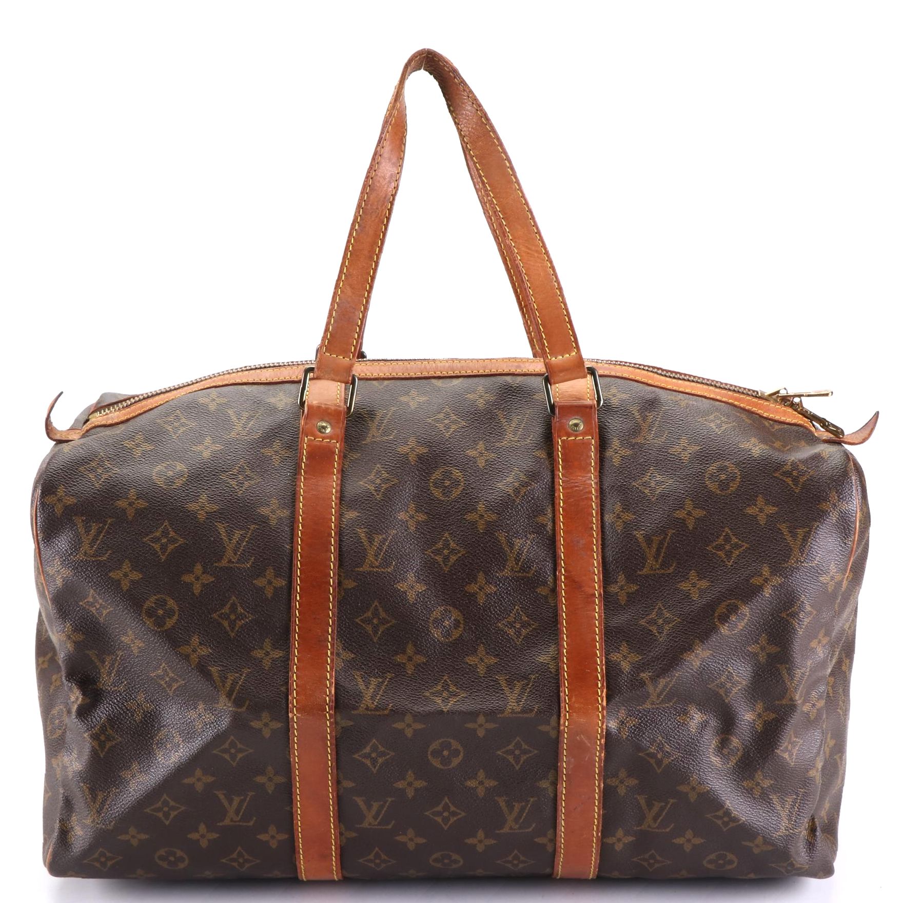 Louis Vuitton Sac Souple 45 Travel Bag in Monogram Canvas and Vachetta Leather