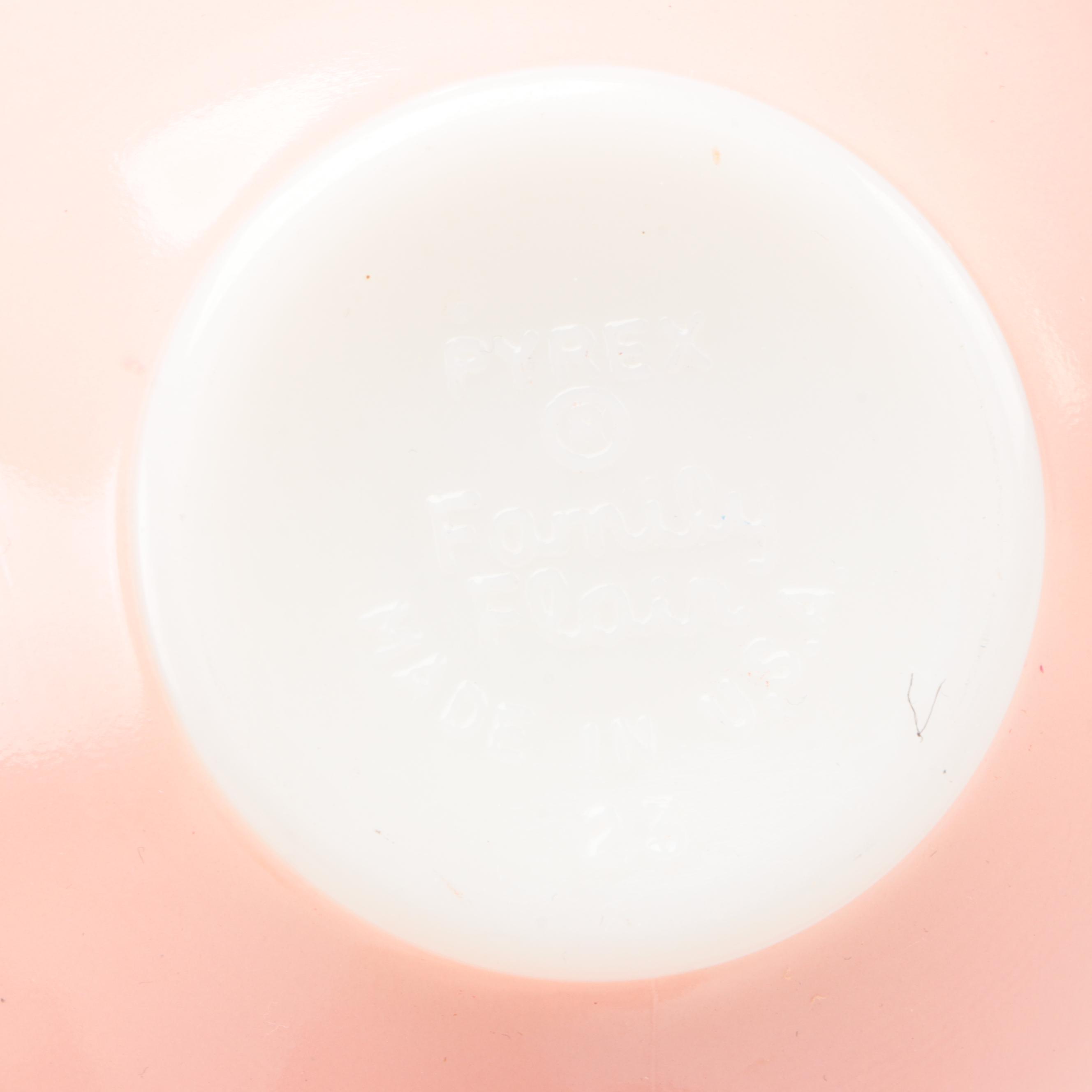 Mikasa Mixing Bowls with Pink Milk Glass Cake Plates, Mugs and Other Plate