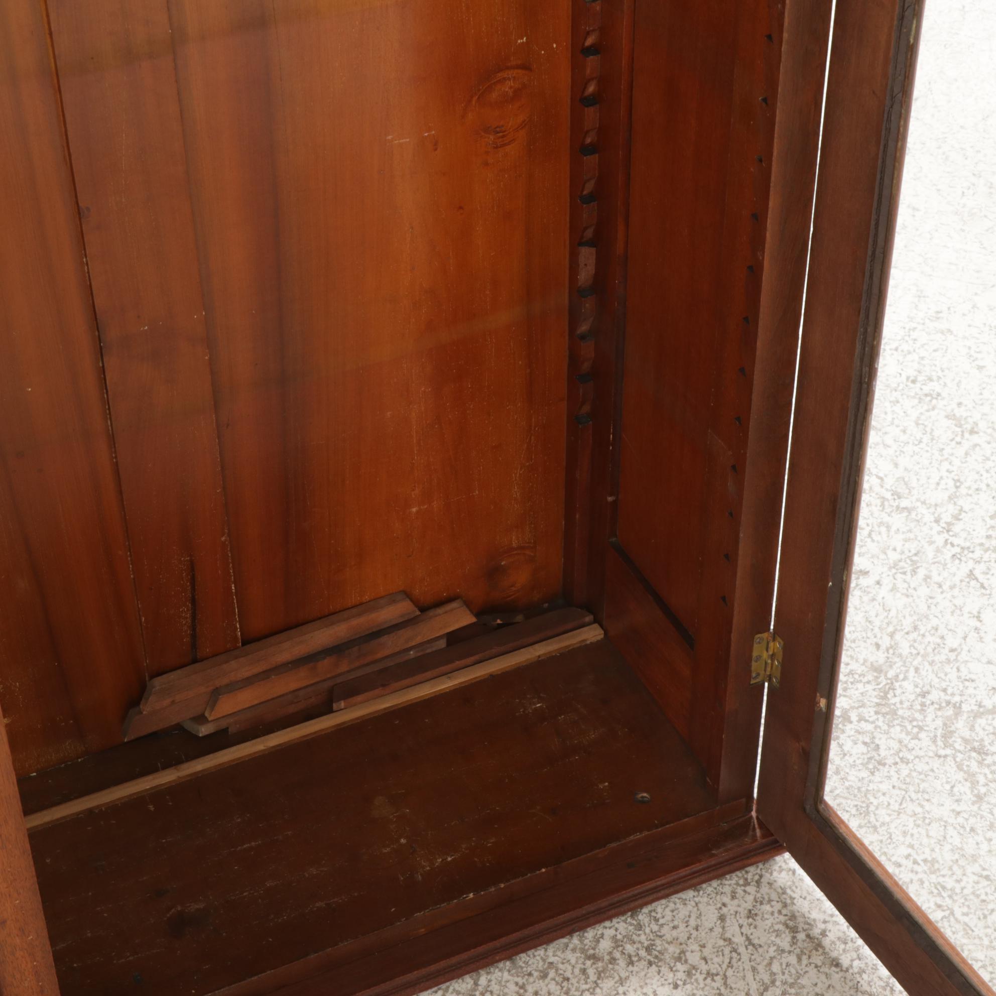 Victorian Walnut Cylinder Roll Top Secretary, Late 19th Century