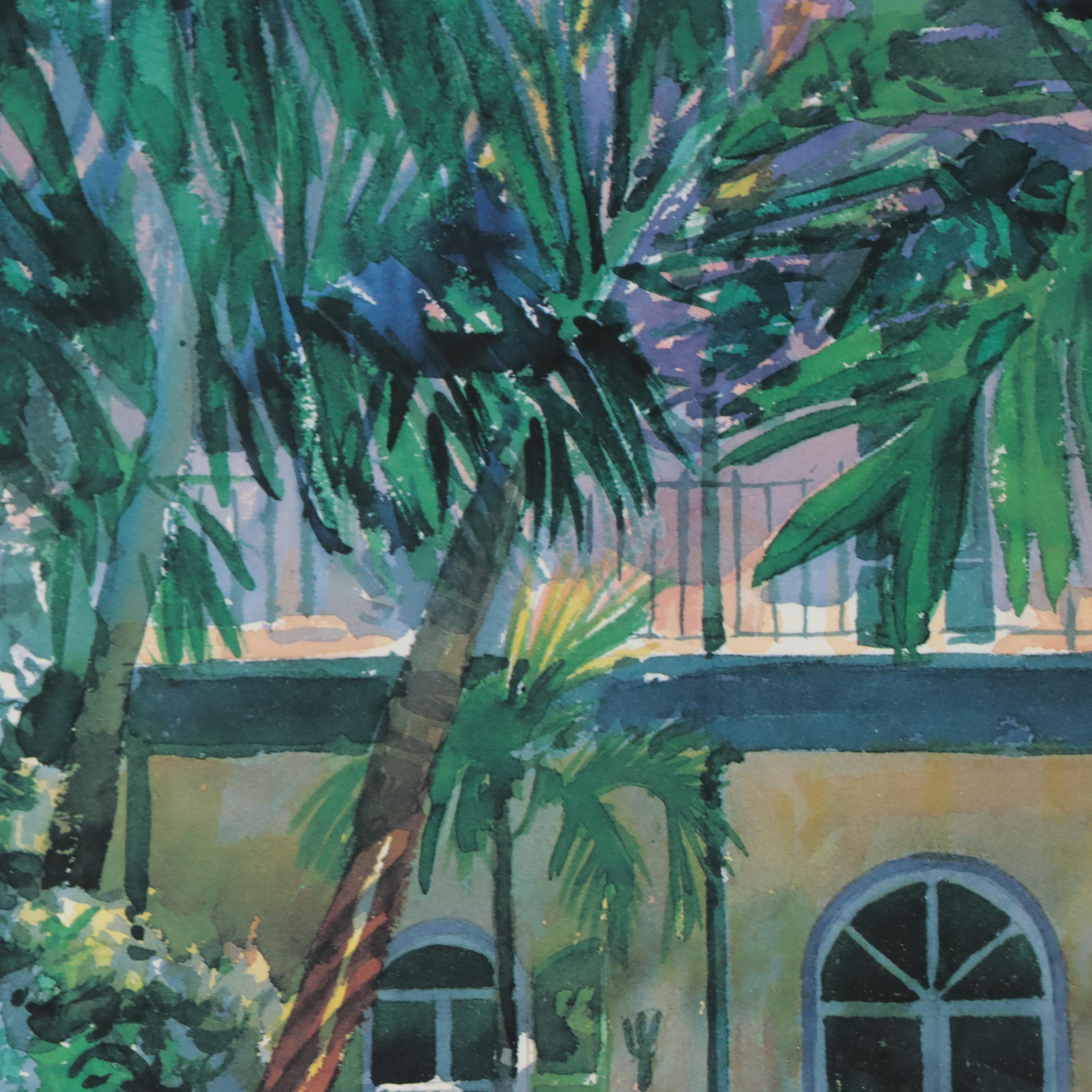 Offset Lithograph After Robert E. Kennedy "Hemingway House, Key West"