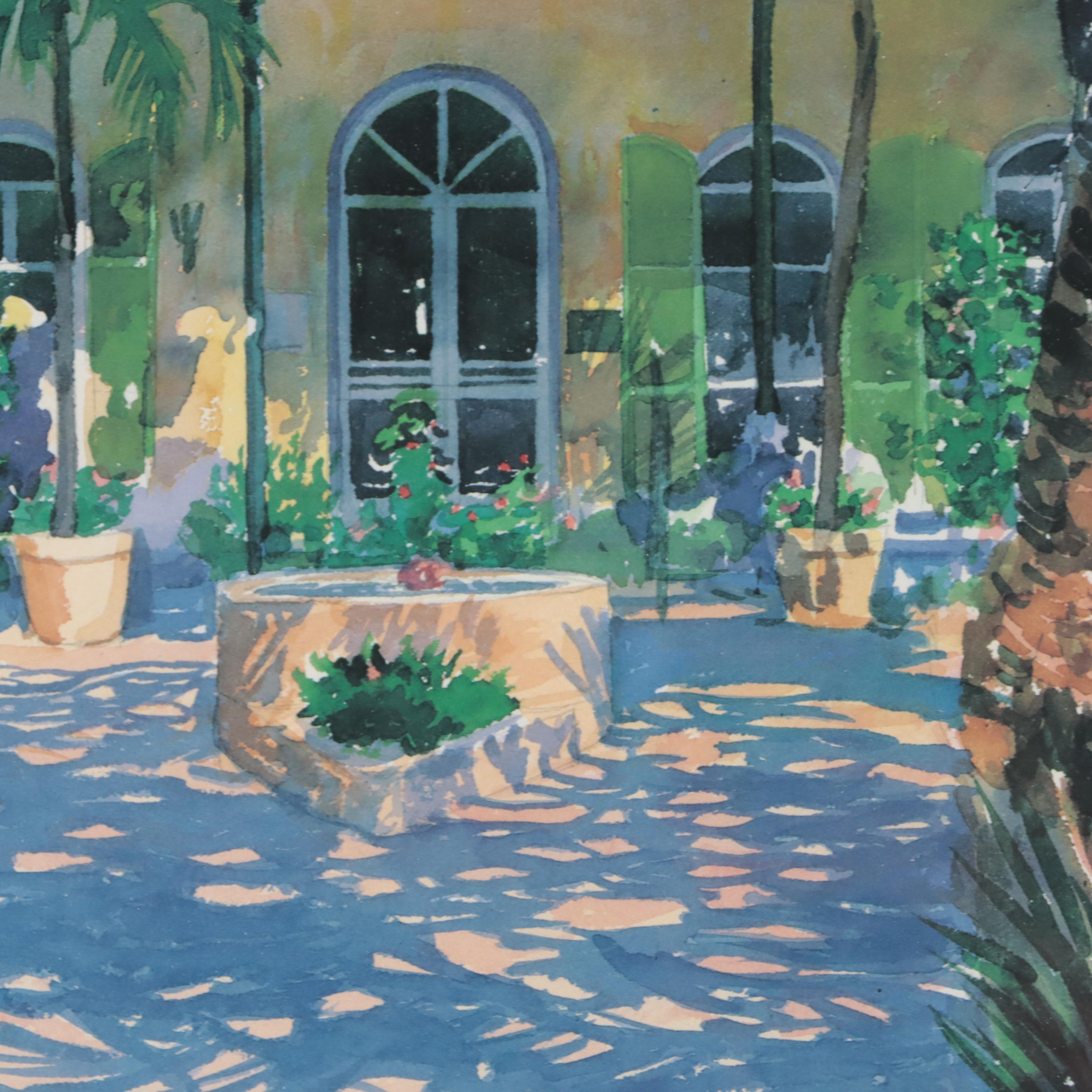 Offset Lithograph After Robert E. Kennedy "Hemingway House, Key West"