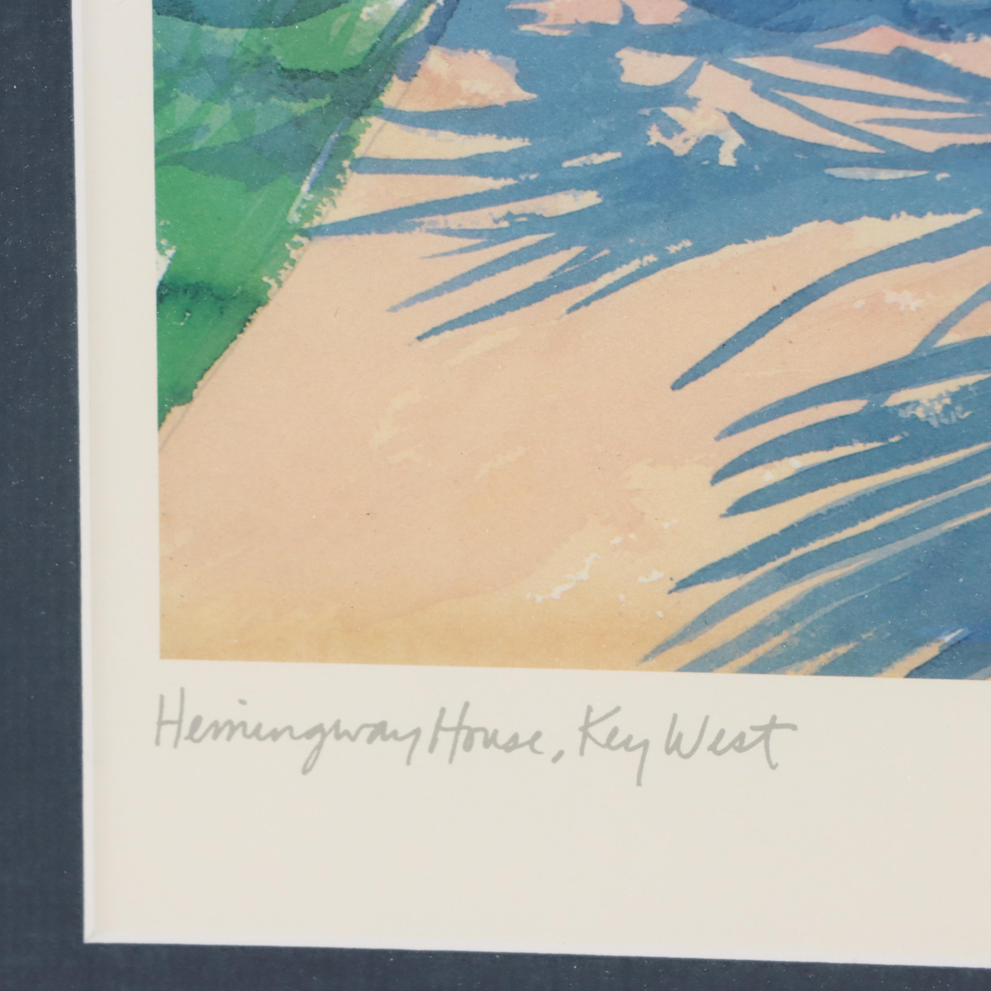 Offset Lithograph After Robert E. Kennedy "Hemingway House, Key West"